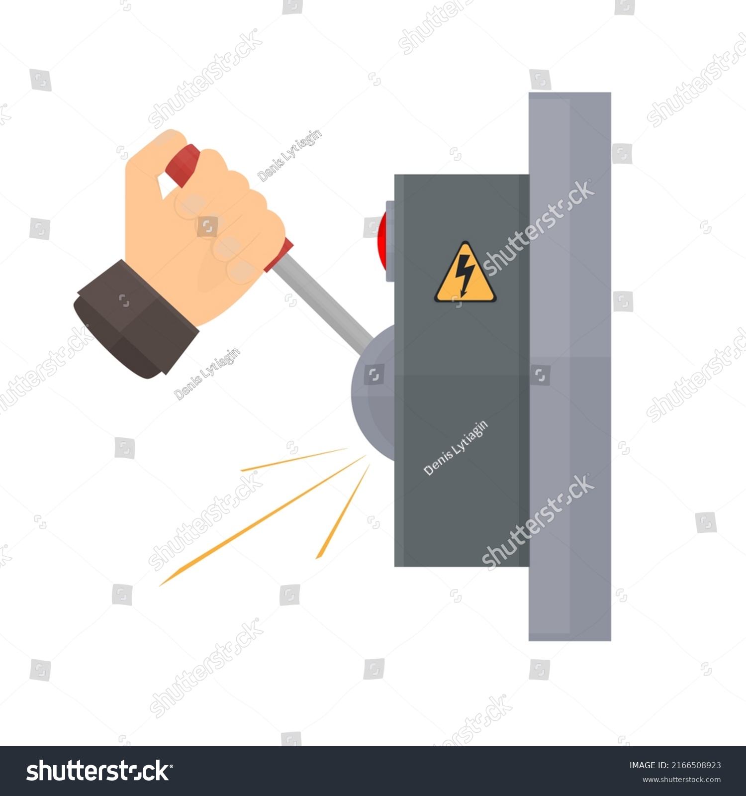 SVG of Electric panel switch. Electric switch, vector illustration svg