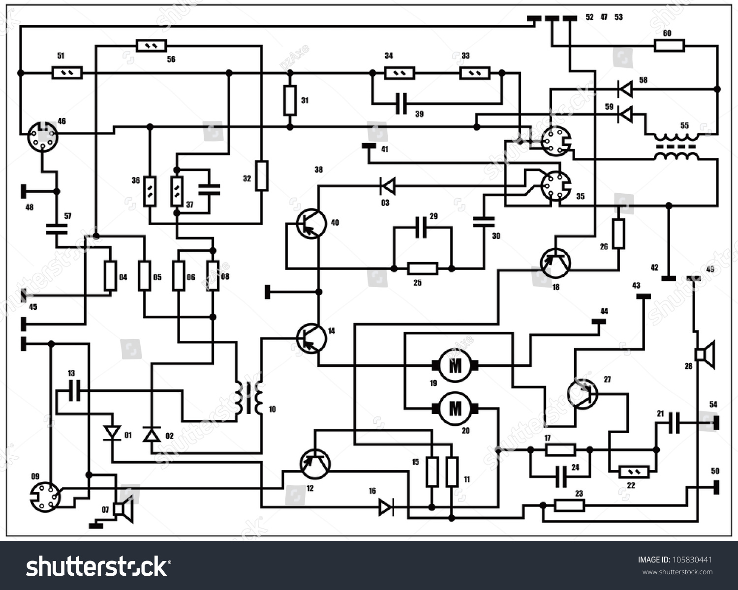 Electric Scheme Fantasy Technology Vector Background