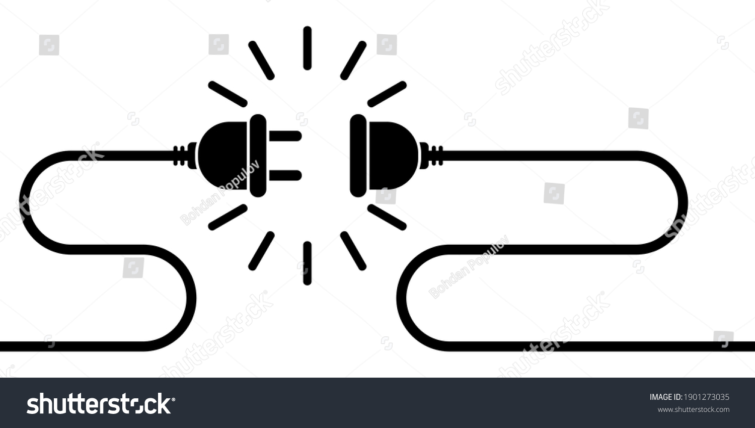 Electric Socket Plug Vector Illustration Electrical Stock Vector ...