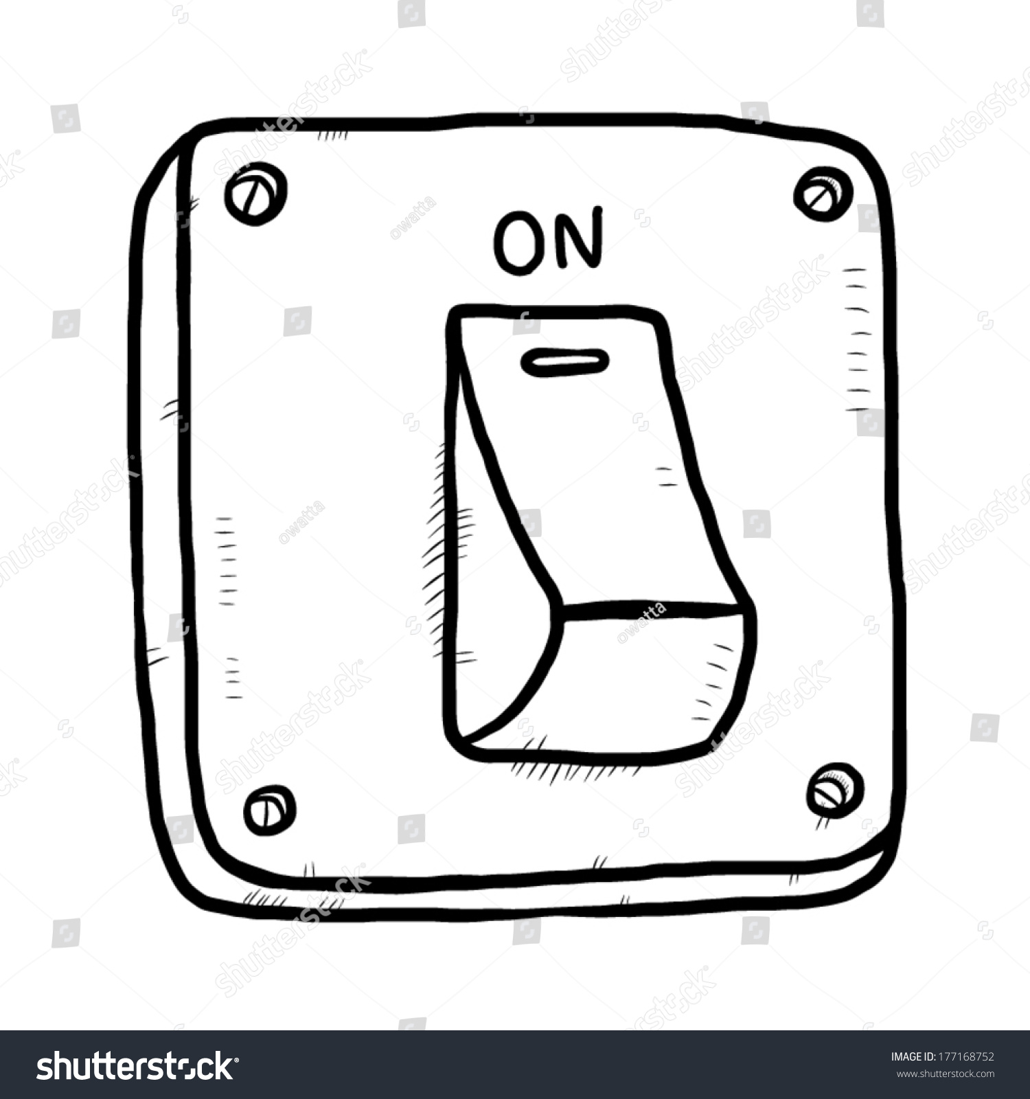 Electric Switch On Cartoon Vector Illustration Stock Vector 177168752 ...