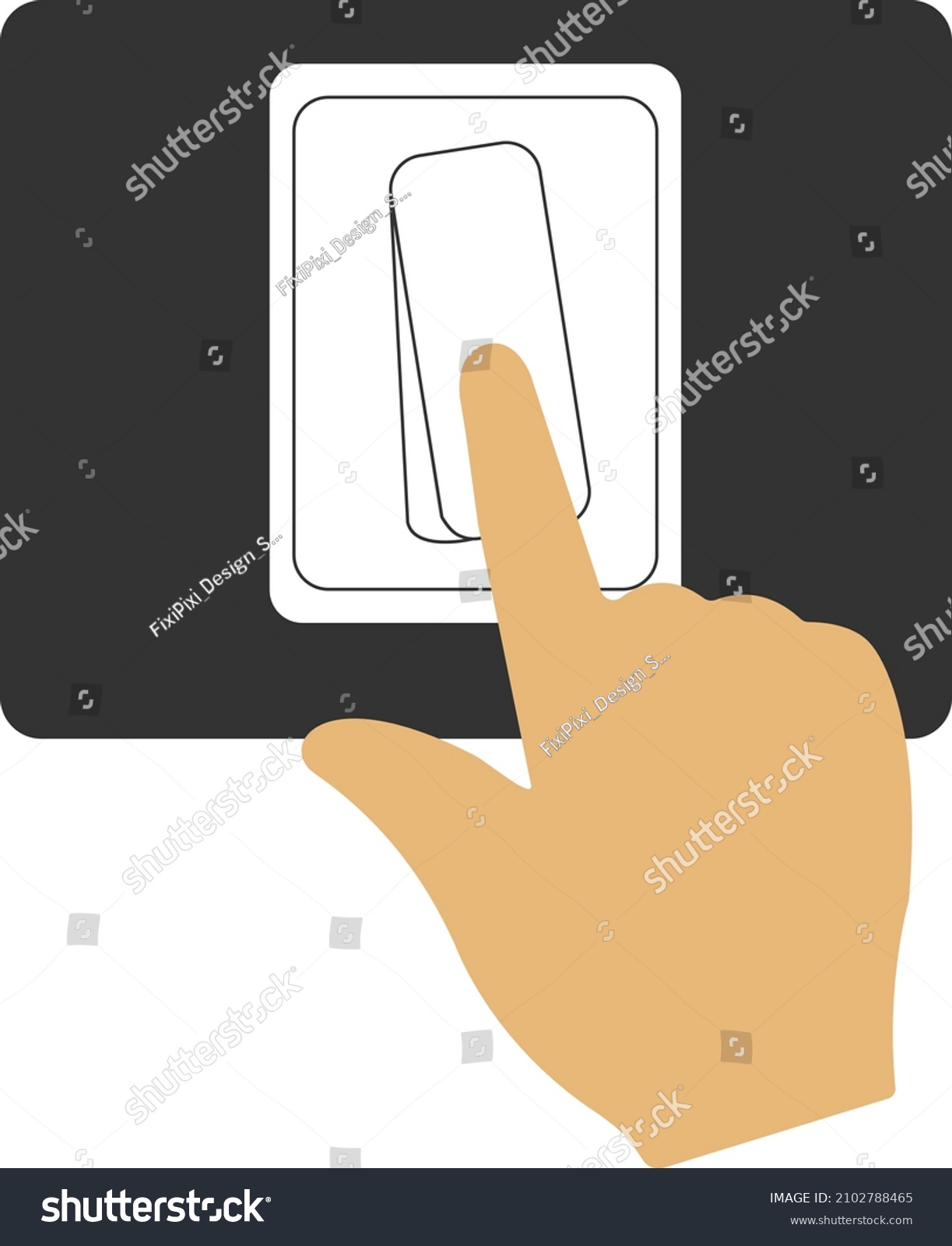 Electric Switch Press Icon Vector Isolated Stock Vector (Royalty Free ...