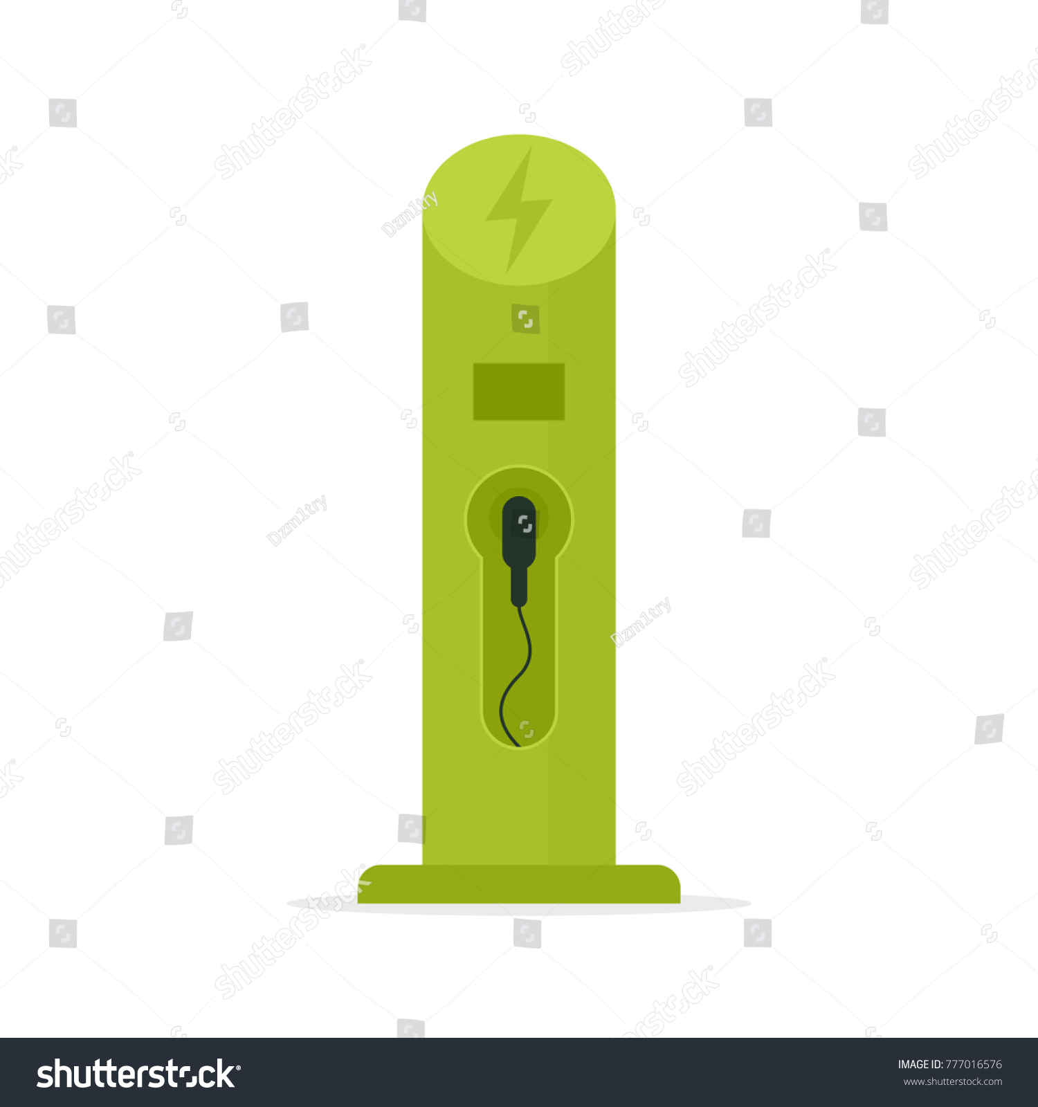 SVG of Electric vehicle charging station icon. Vector image isolated on white background svg