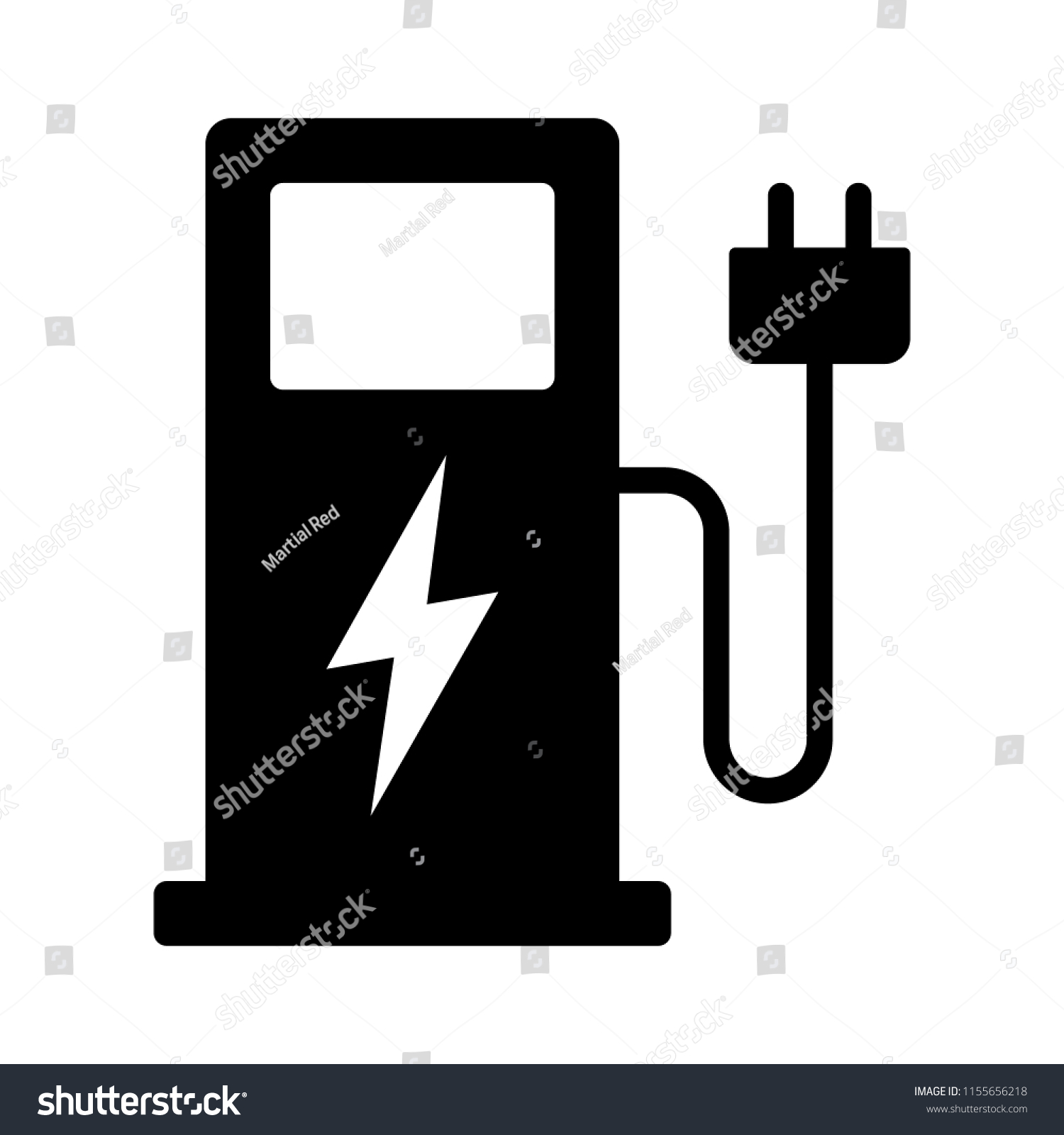 SVG of Electric vehicle charging station or EV charge point for electric vehicles / cars flat vector icon for apps and websites svg
