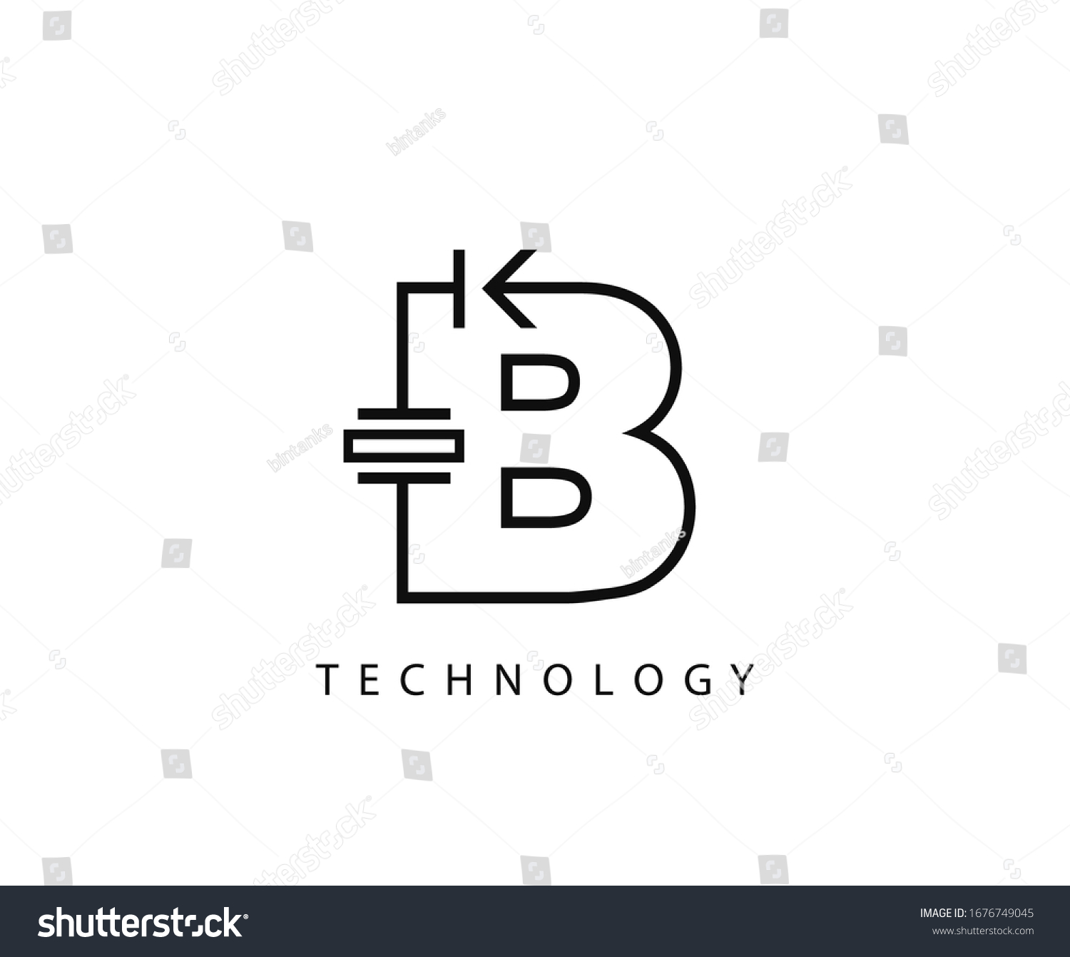 Electrical B Letter Icon Design Electrical Stock Vector (Royalty Free ...