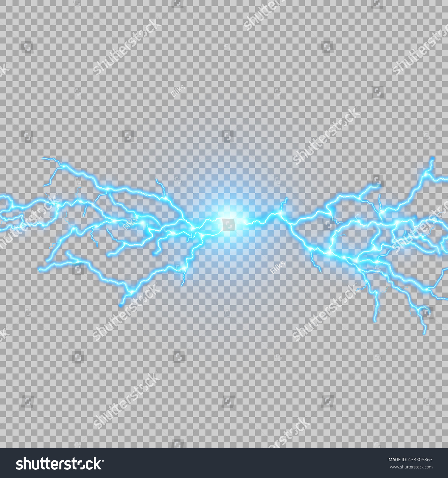 Electrical Discharge Lightning Light Effect Eps Stock Vector (Royalty