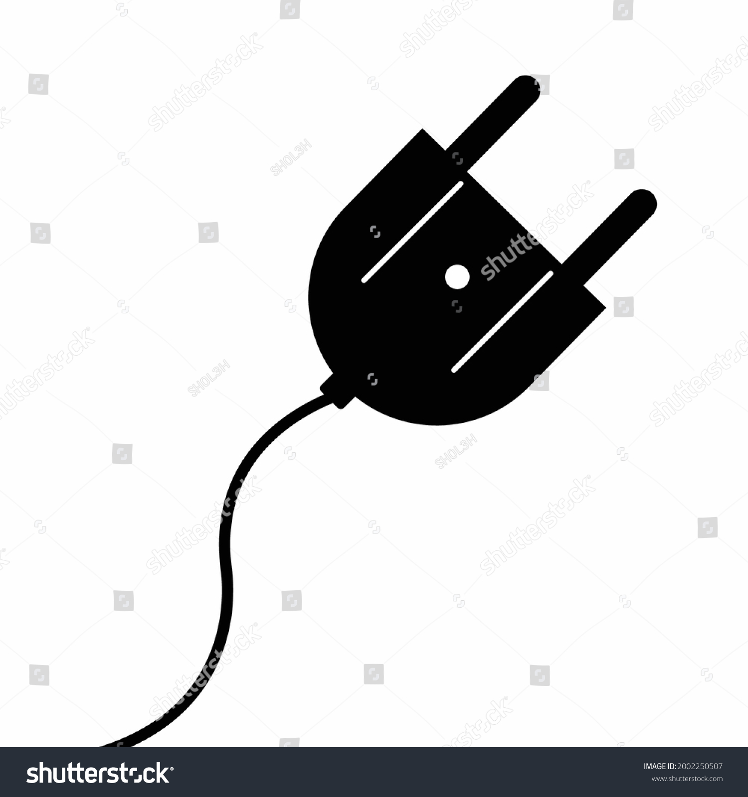 Electrical Plug Icon Black Color Stock Vector (Royalty Free) 2002250507 ...