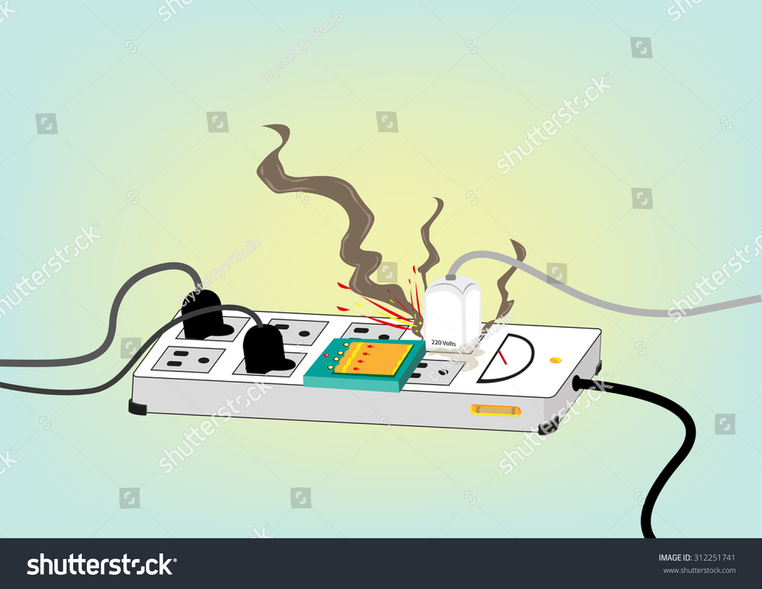 Electrical Safety Standard Concept Exploding Electric Stock Vector ...