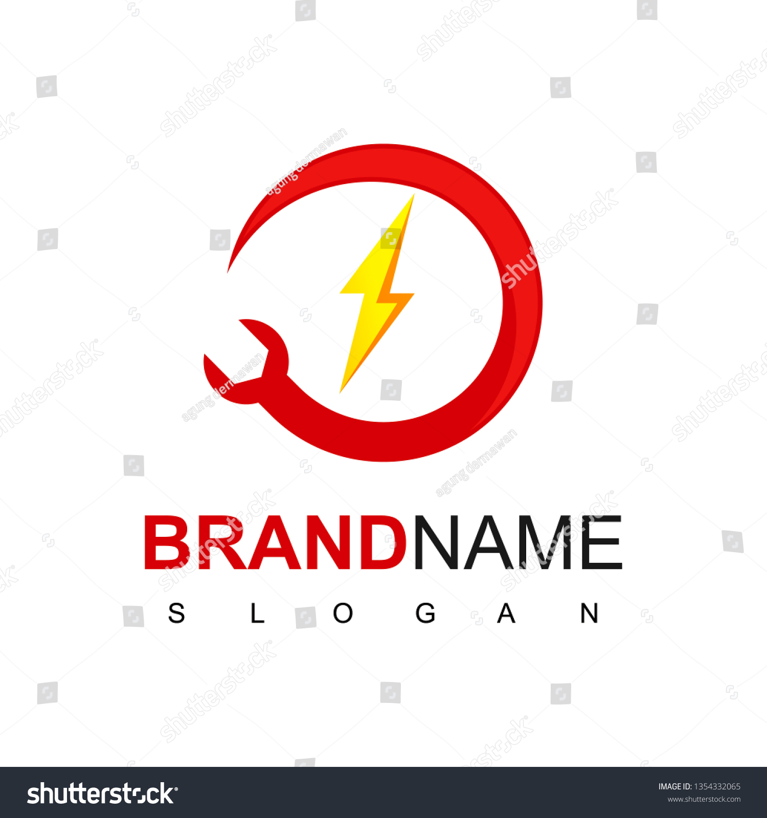 Electrical Service Logo Stock Vector (Royalty Free) 1354332065