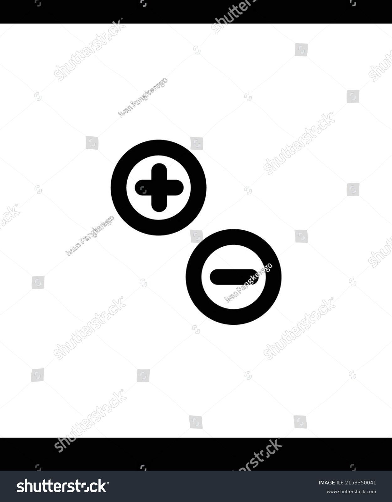 Electrical Static Charge Positive Negative Monoline Stock Vector ...