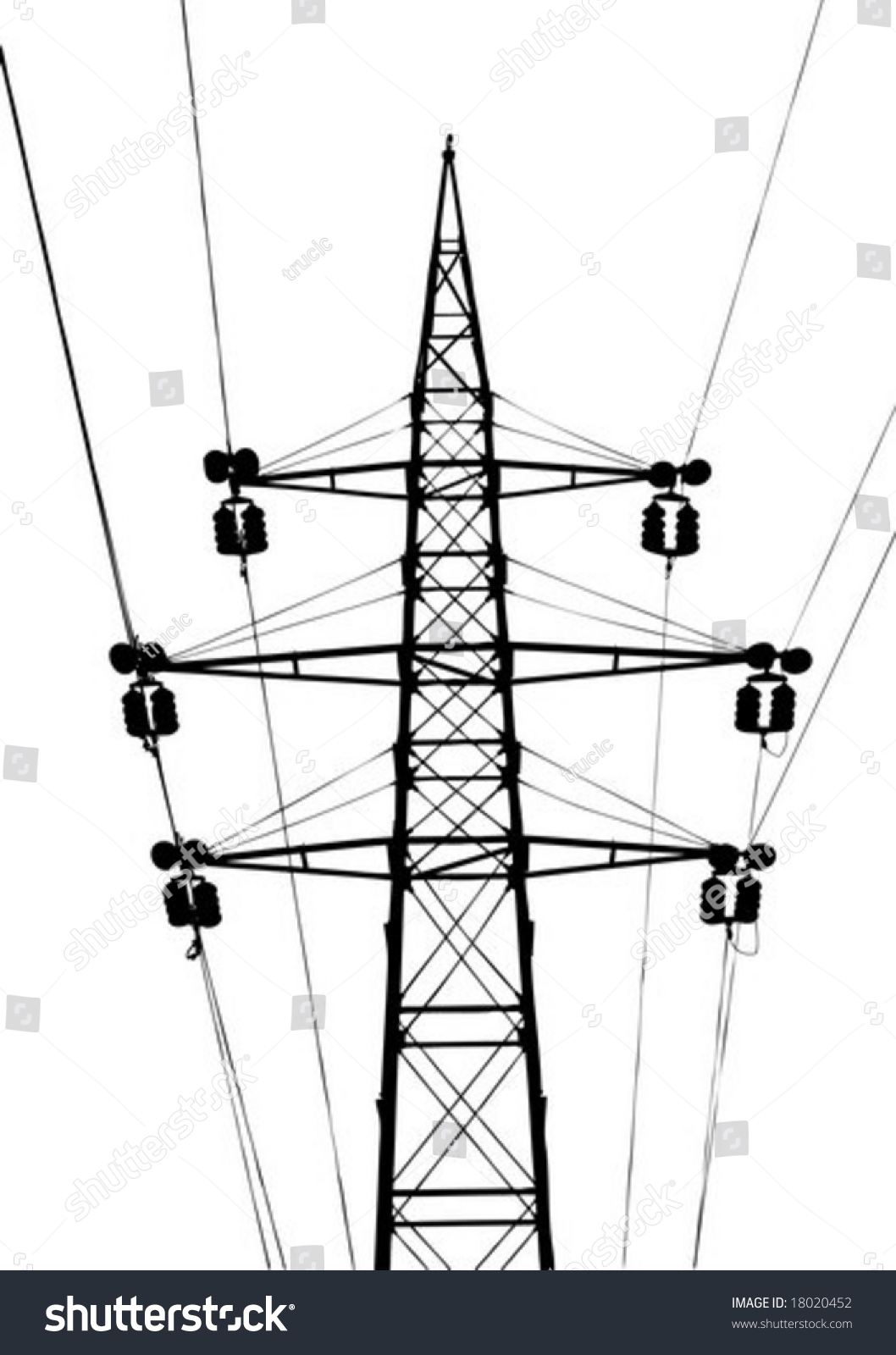 Electricity Plant Vector Illustration Stock Vector 18020452 - Shutterstock