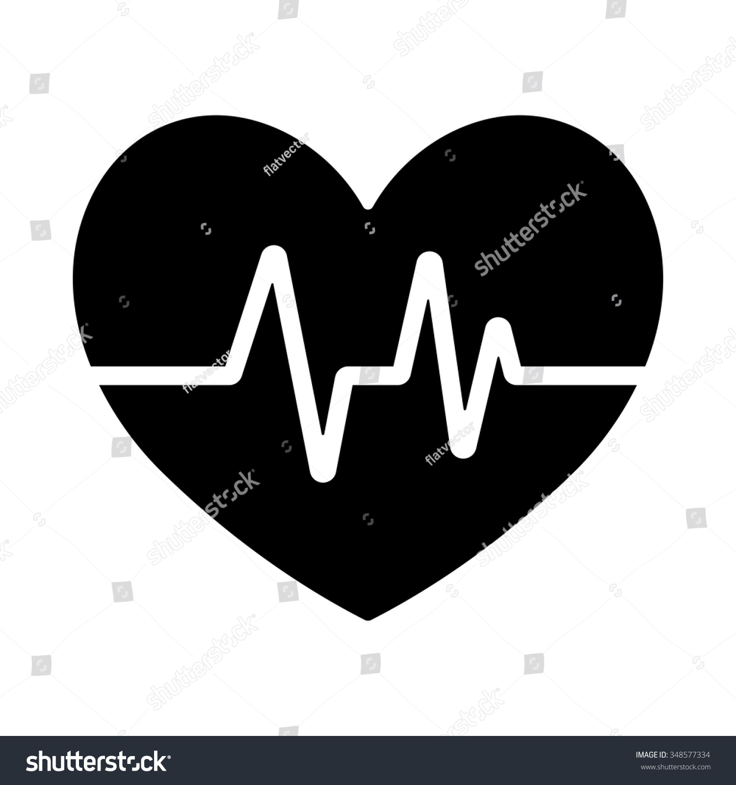 Electrocardiogram Icon Stock Vector 348577334 : Shutterstock