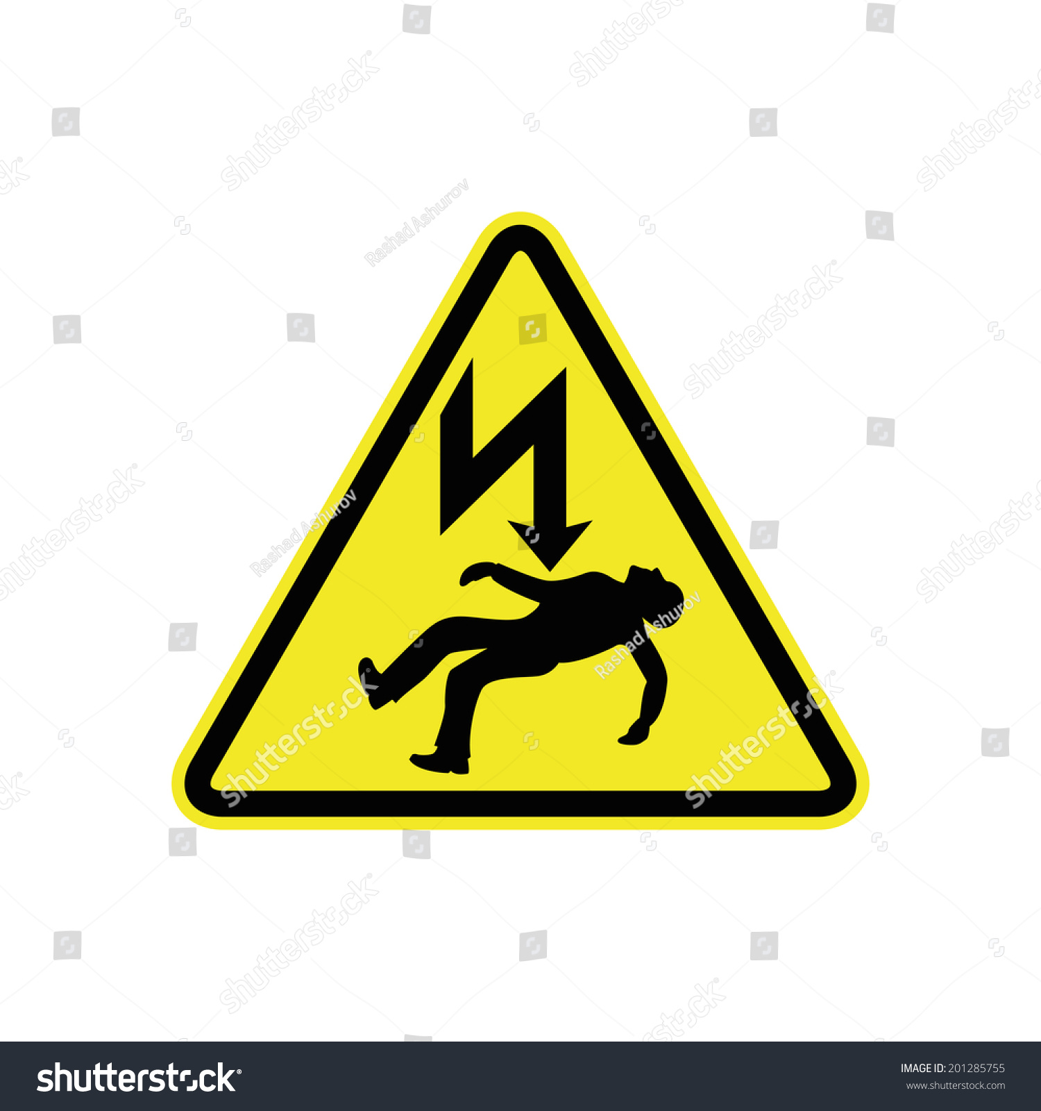 Electrocution Risk Stock Vector 201285755 : Shutterstock