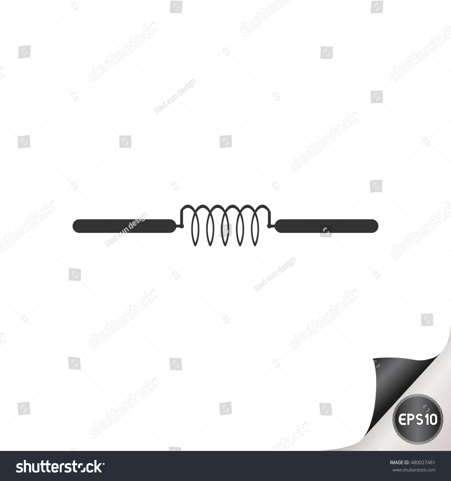 Electronic Circuit Symbols Coil Stock Vector (Royalty Free) 480027481