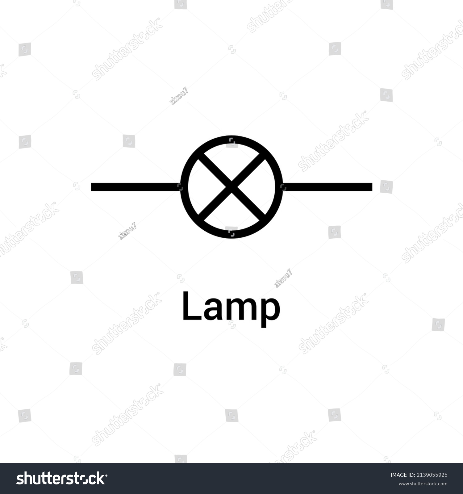 Electronic Symbol Lamp Vector Illustration Stock Vector (Royalty Free ...