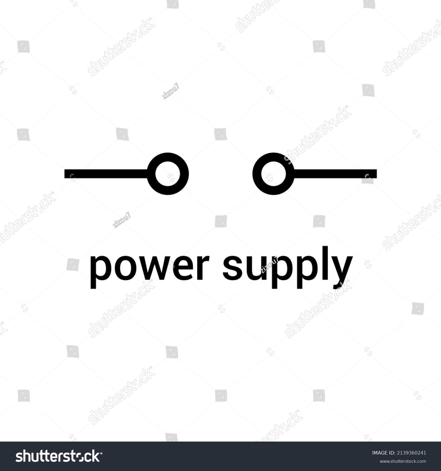 Electronic Symbol Power Supply Vector Illustration Stock Vector ...