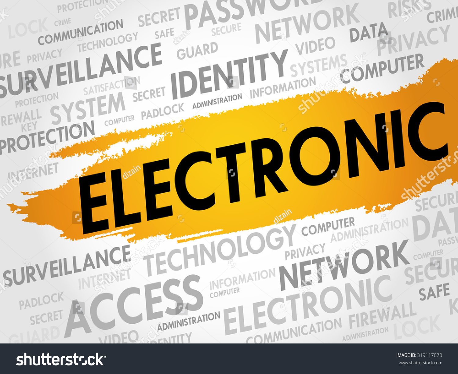 Electronic Word Cloud Business Concept Stock Vector (Royalty Free ...