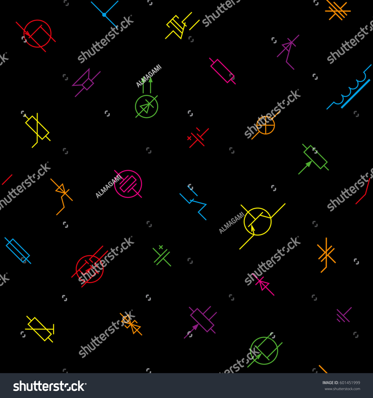 electronics circuit components symbols