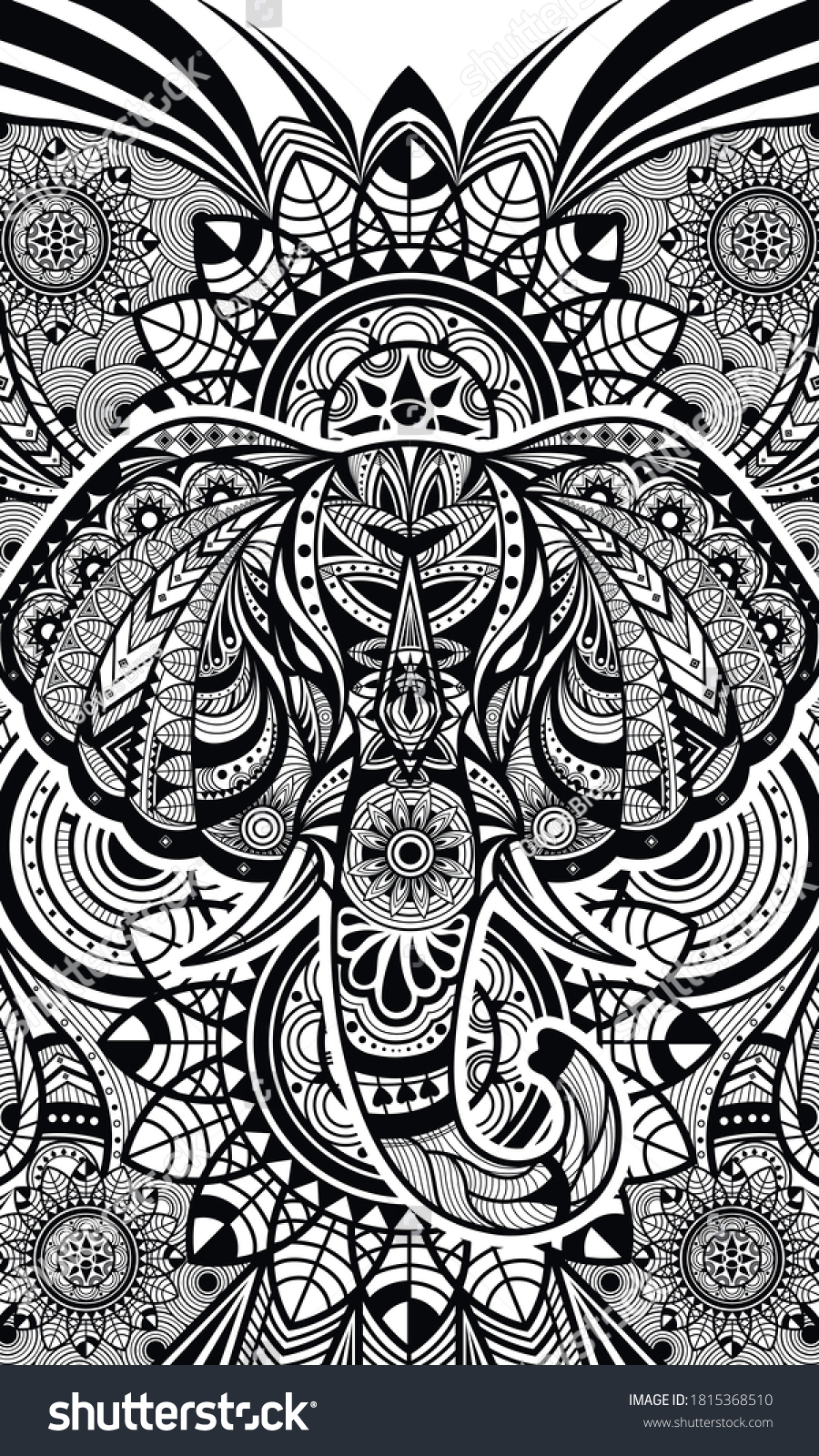 3 Elefante mandala Images, Stock Photos & Vectors | Shutterstock