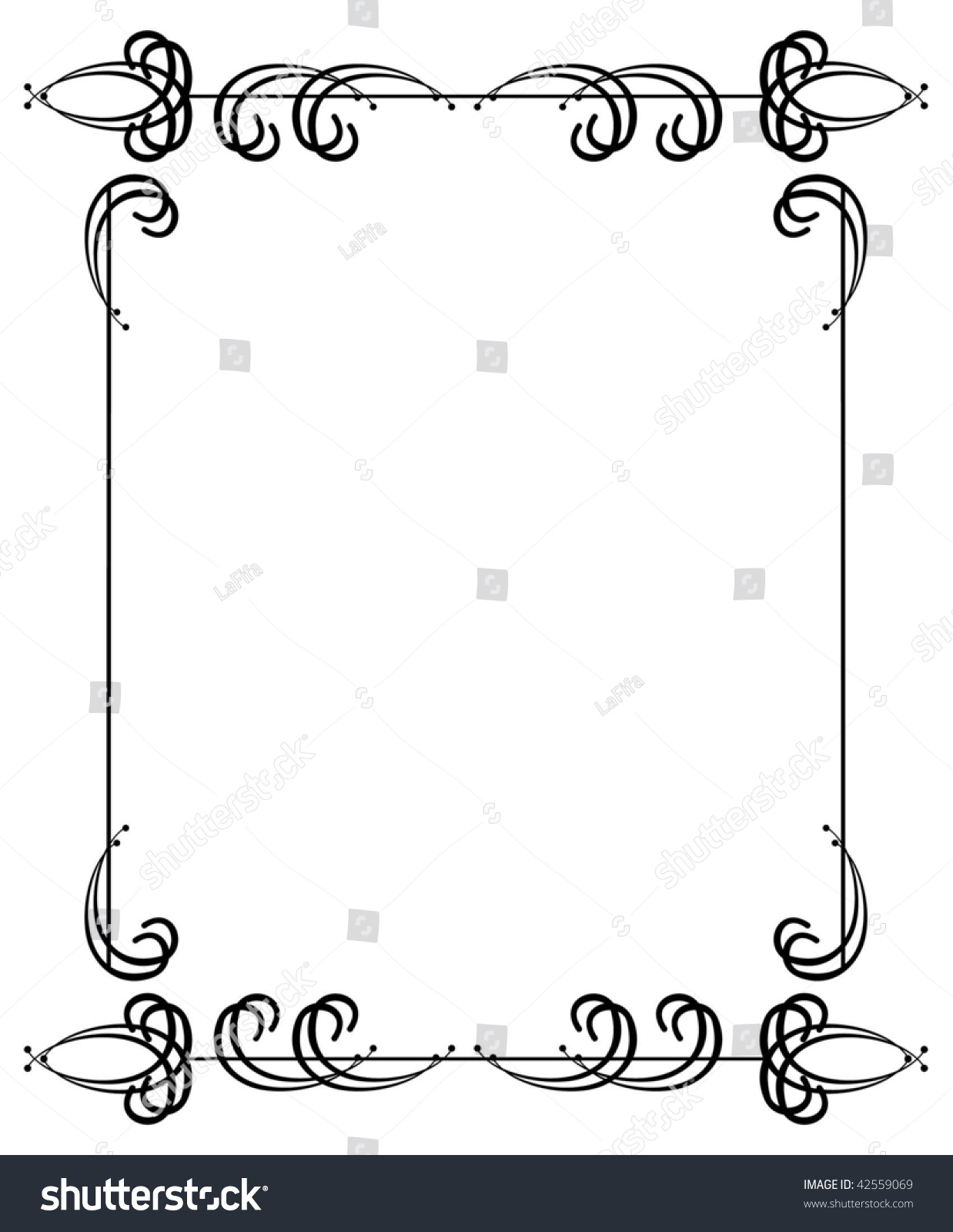 Elegance Silhouette Frame Stock Vector (Royalty Free) 42559069