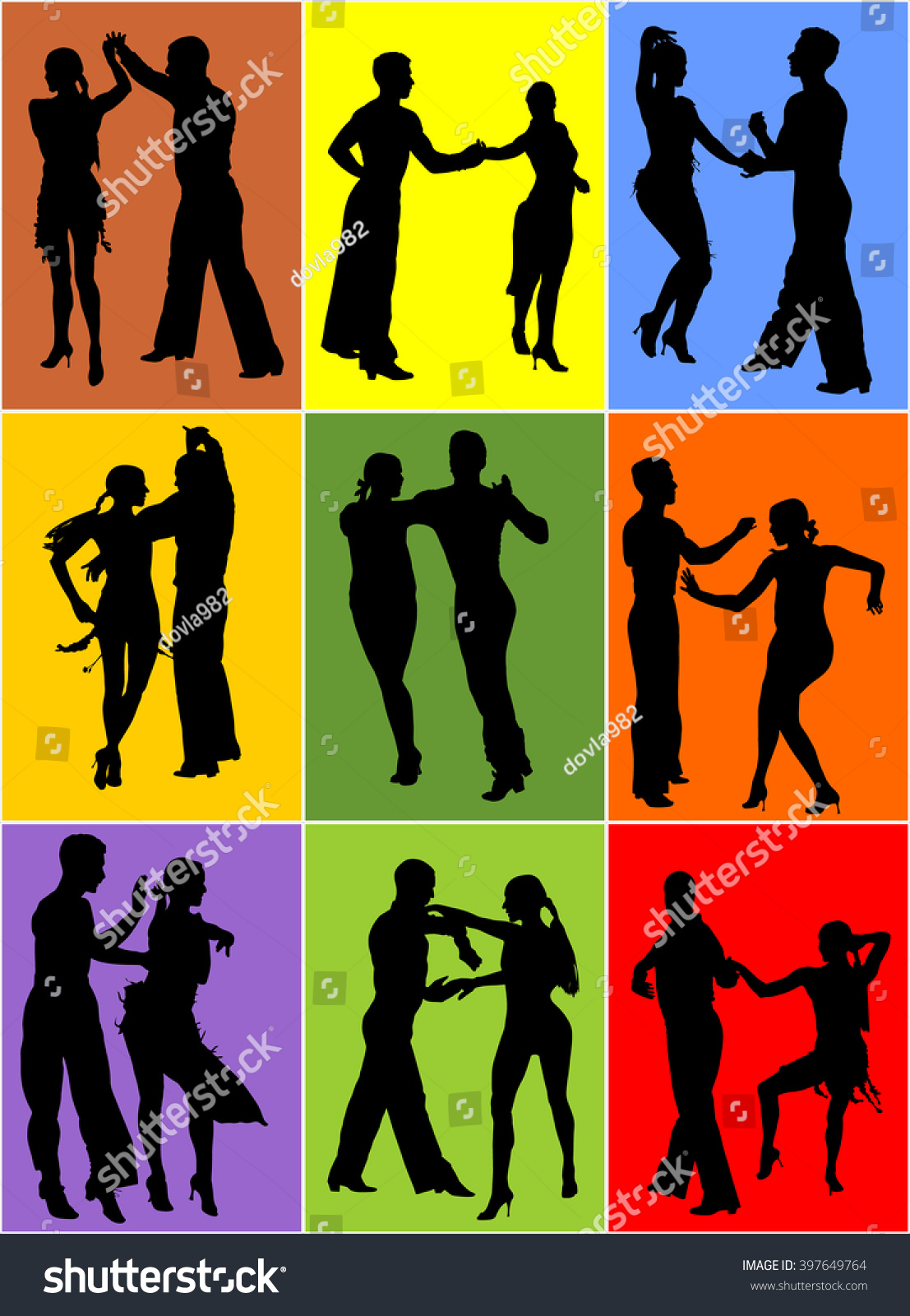 Elegance Tango Latino Dancers Vector Silhouette Stock Vector Royalty Free Shutterstock