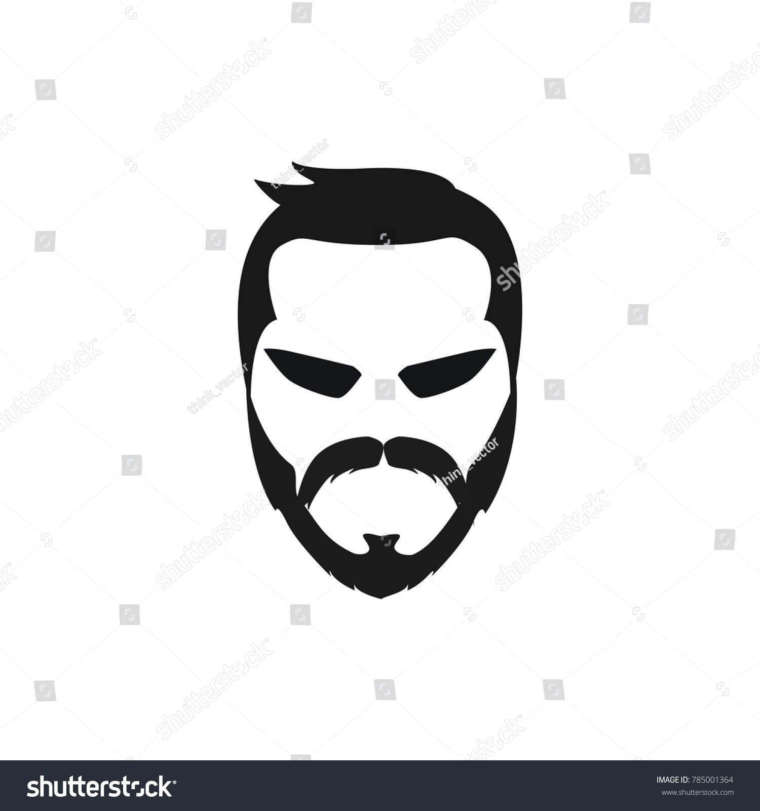 Elegant Bearded Man Face Sunglasses Hipster Stock Vector Royalty Free 785001364 Shutterstock 3307