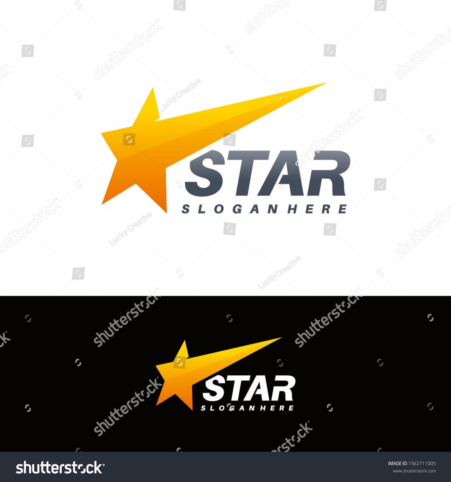 Elegant Fast Star Logo Designs Concept Stock Vector (Royalty Free ...
