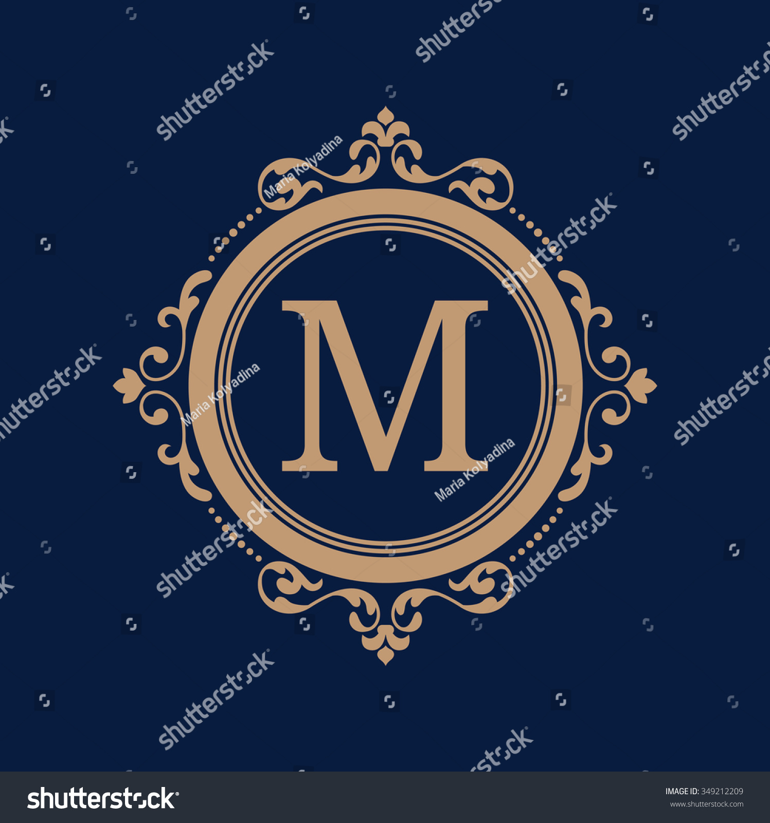 Set Of Elegant Floral Monogram Design Templates For One Or Two Royalty Free Cliparts Vectors And Stock Illustration Image 47403348