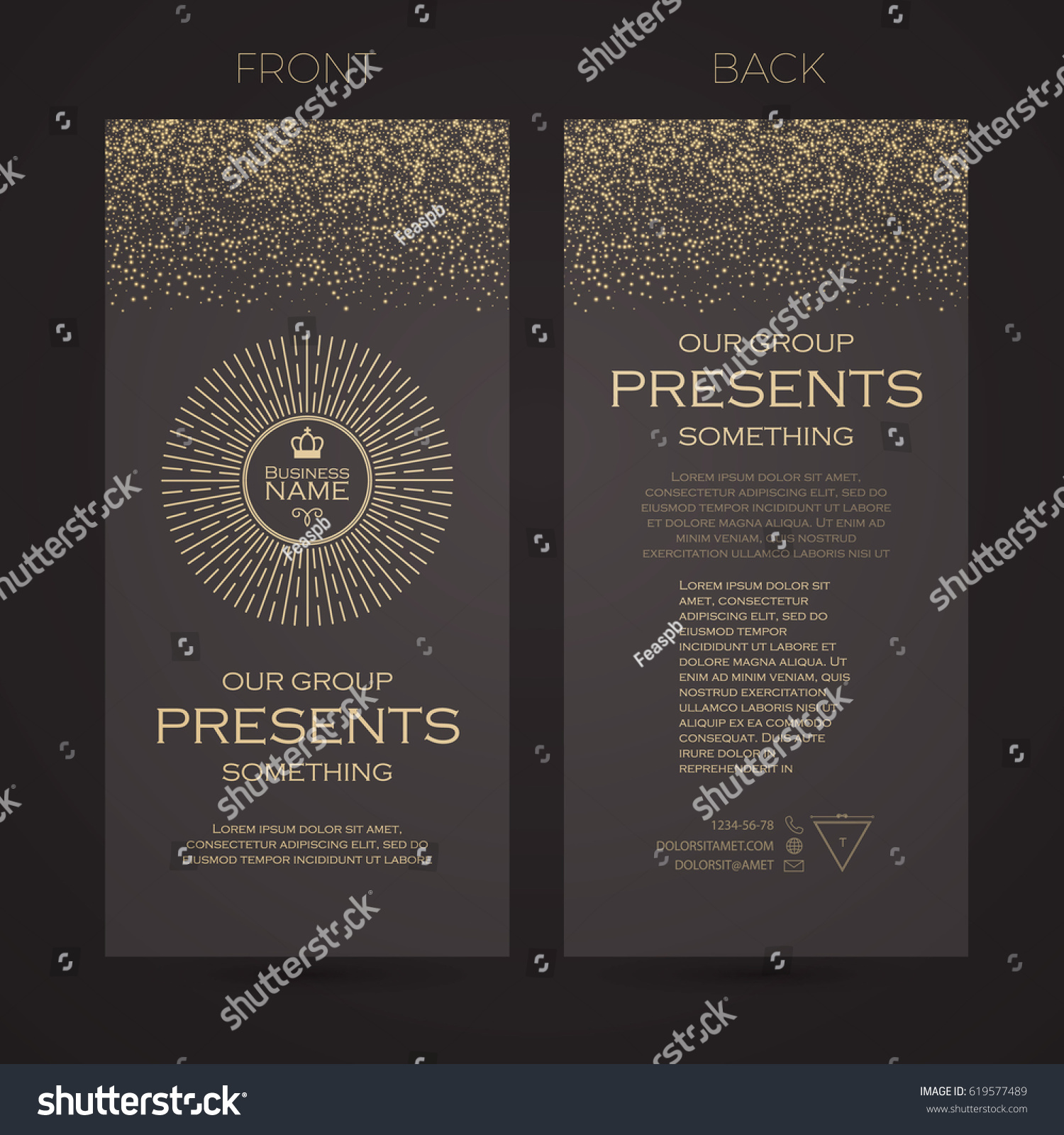 Elegant Flyer Template Cover Booklet Greeting Stock Vector Royalty Free