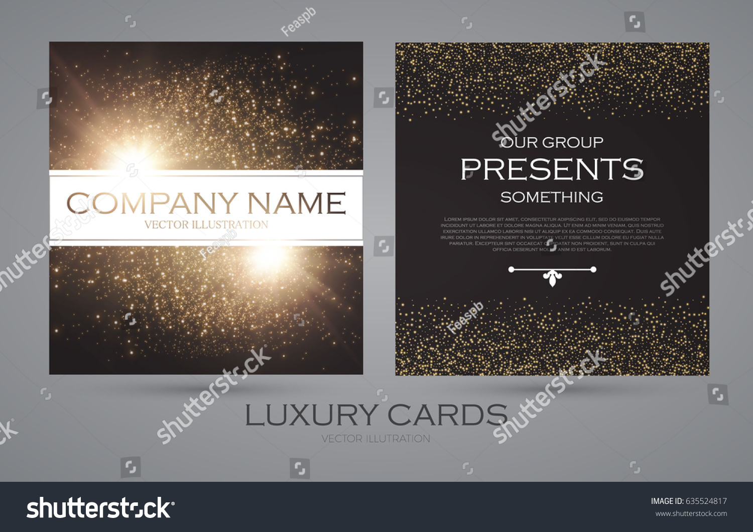 Elegant Flyer Template Cover Booklet Greeting Stock Vector Royalty Free