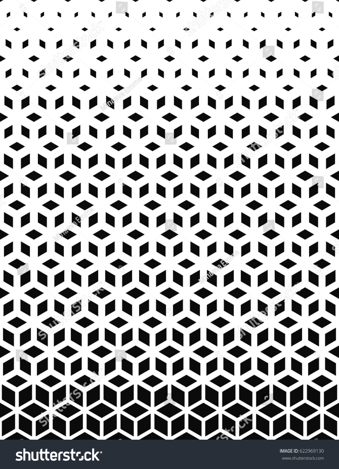 Elegant Geometry Vector Seamless Blacktowhite Stretching Stock Vector ...