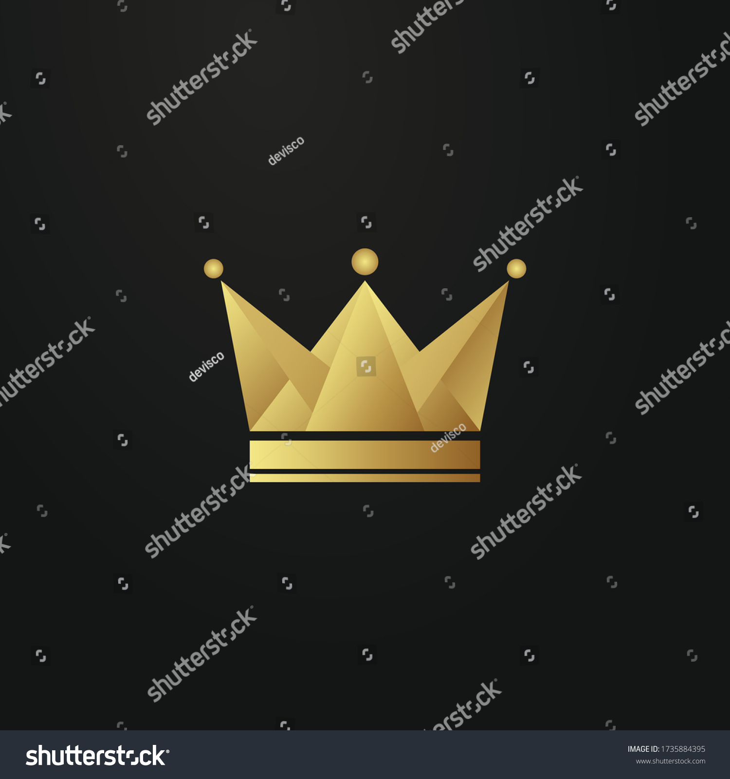 Elegant Gold Crown Illustration Design Stock Vector (Royalty Free ...