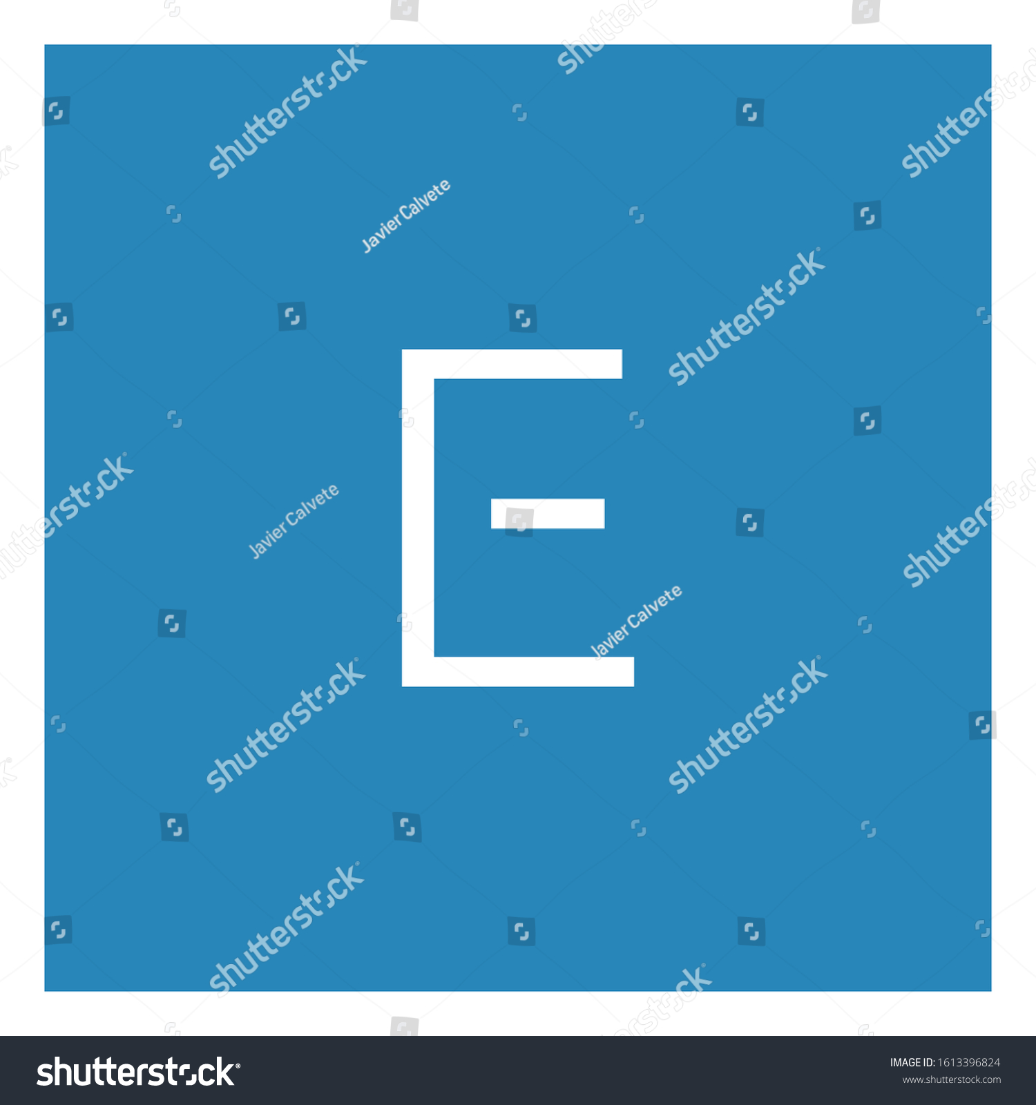 Elegant Letter E Symbol White Color Stock Vector (Royalty Free ...