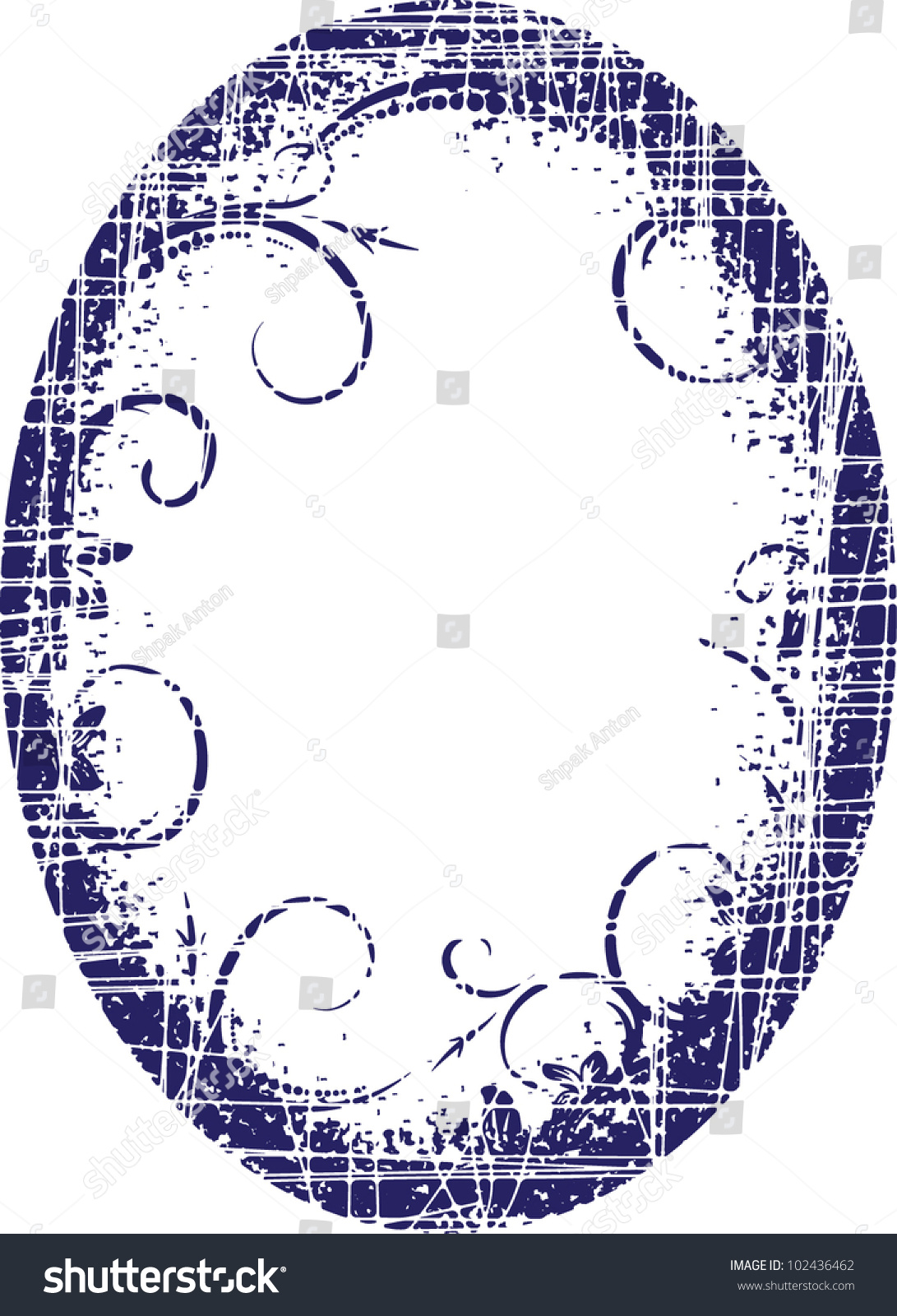 Elegant Oval Frame Stock Vector Illustration 102436462 : Shutterstock