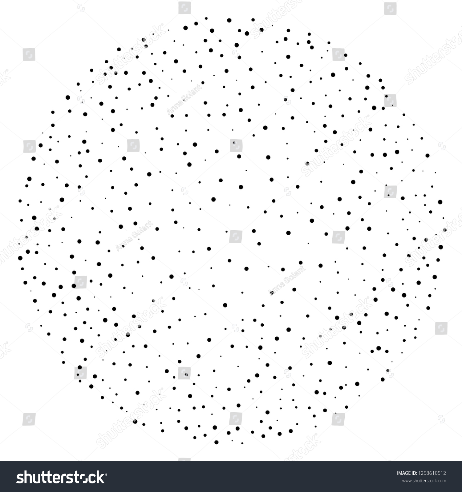 Elegant Pattern Black Polka Dots Small Stock Vector (Royalty Free ...