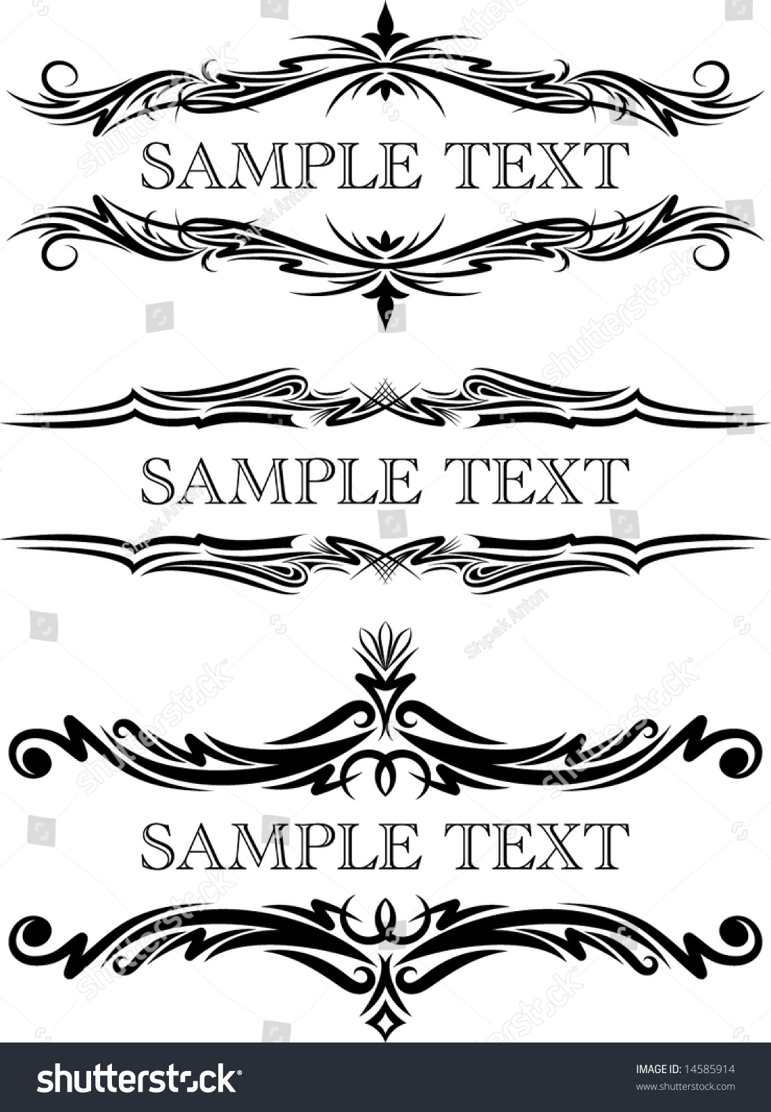 Download Elegant Text Frames Stock Vector 14585914 - Shutterstock