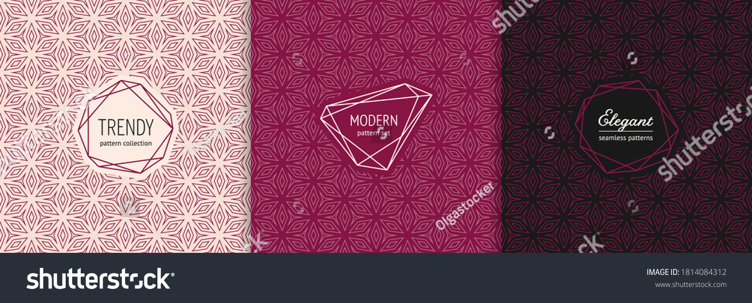 Elegant Vector Geometric Seamless Patterns Modern Stock Vector Royalty Free 1814084312 Elegant Vector Geometric Seamless Patterns Modern Stock Vector Royalty Free 1814084312