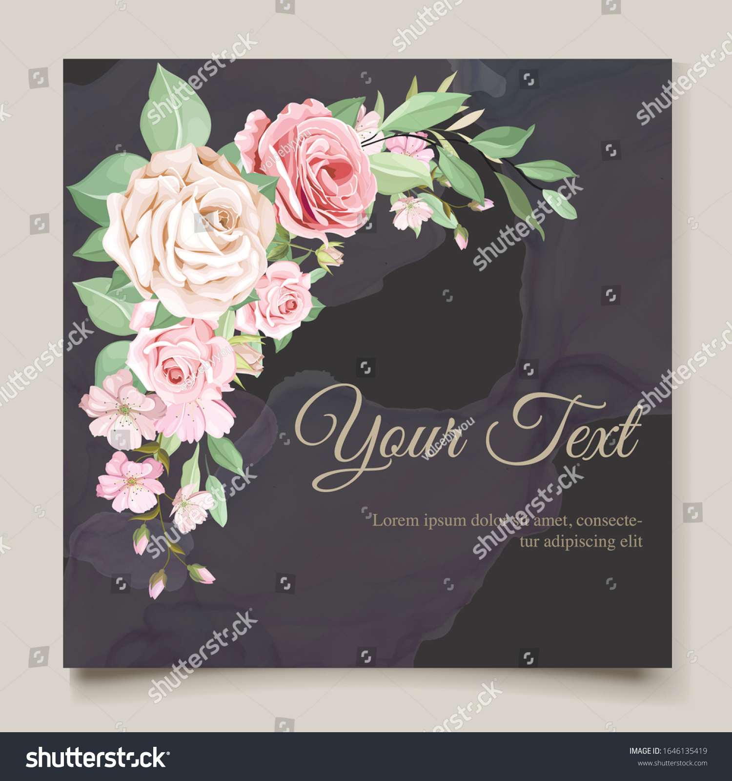 Elegant Wedding Invitation Card Template Stock Vector (Royalty Free