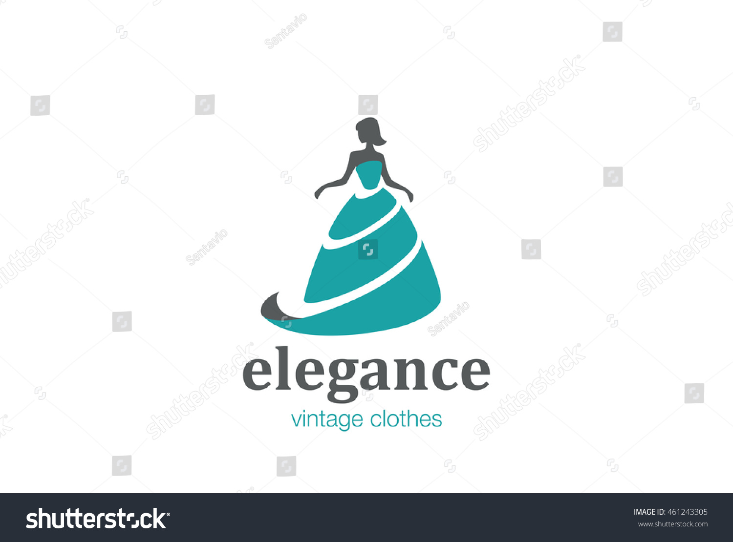 Elegant Woman Fashion Logo Design Vector Stock Vector 461243305 ...