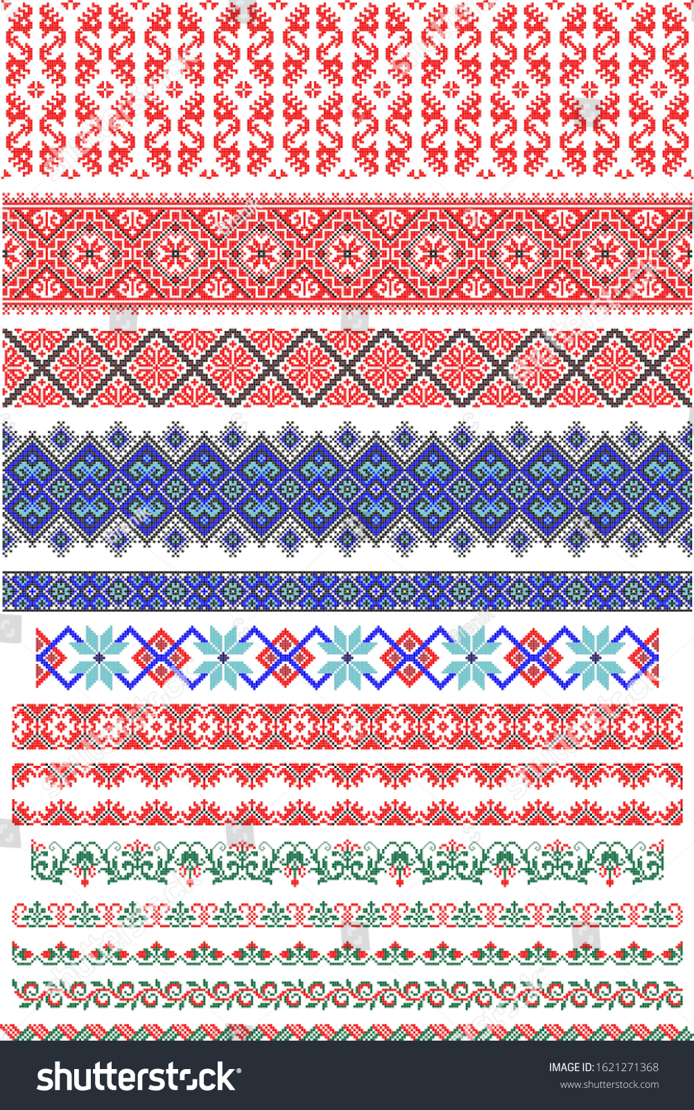 SVG of Element traditional Romanian folk art knitted embroidery pattern svg