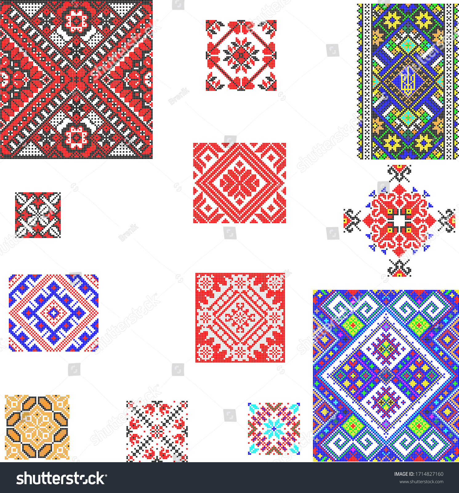 SVG of Element traditional Romanian folk art knitted embroidery pattern svg