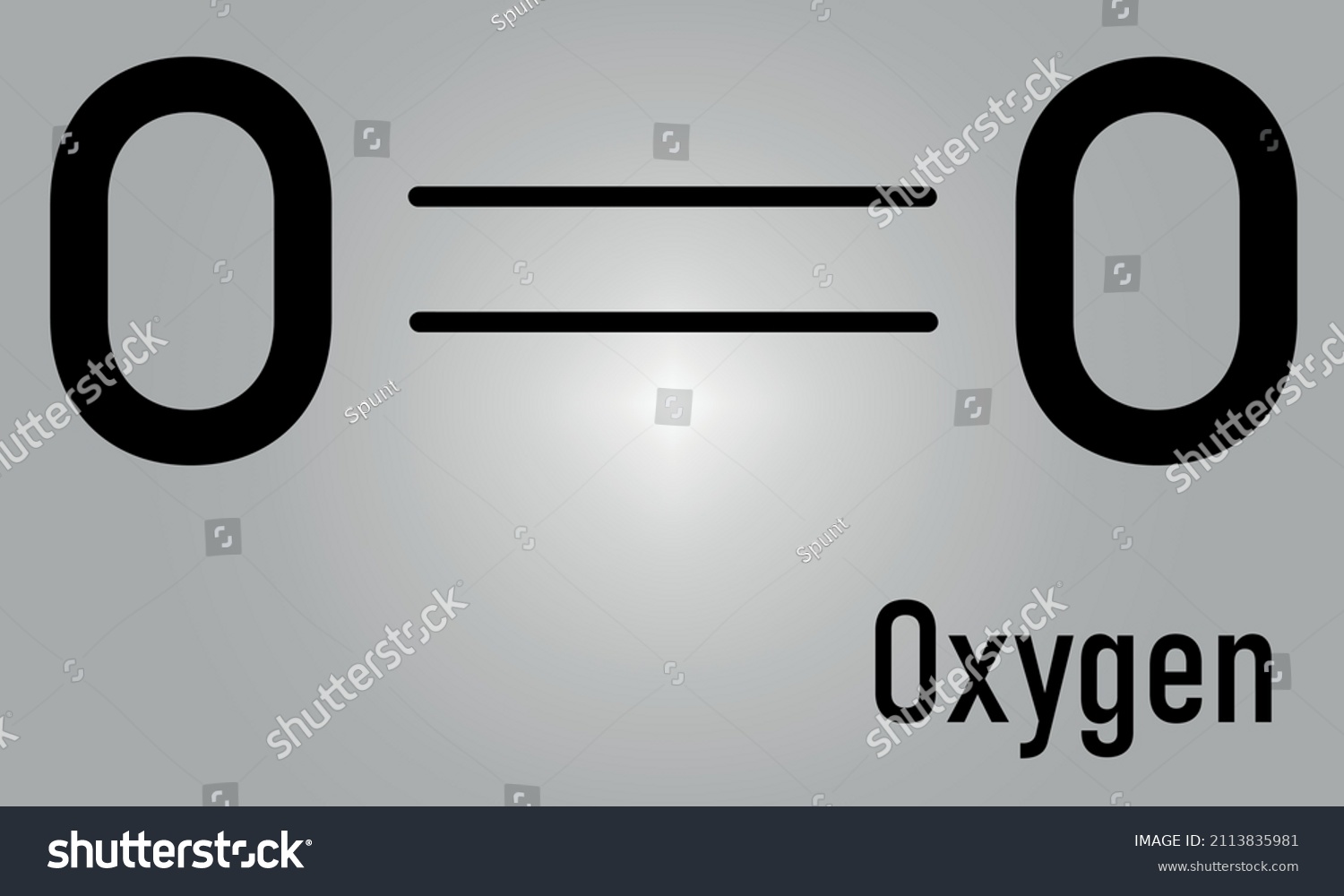 Elemental Oxygen O2 Molecule Skeletal Formula Stock Vector (Royalty ...