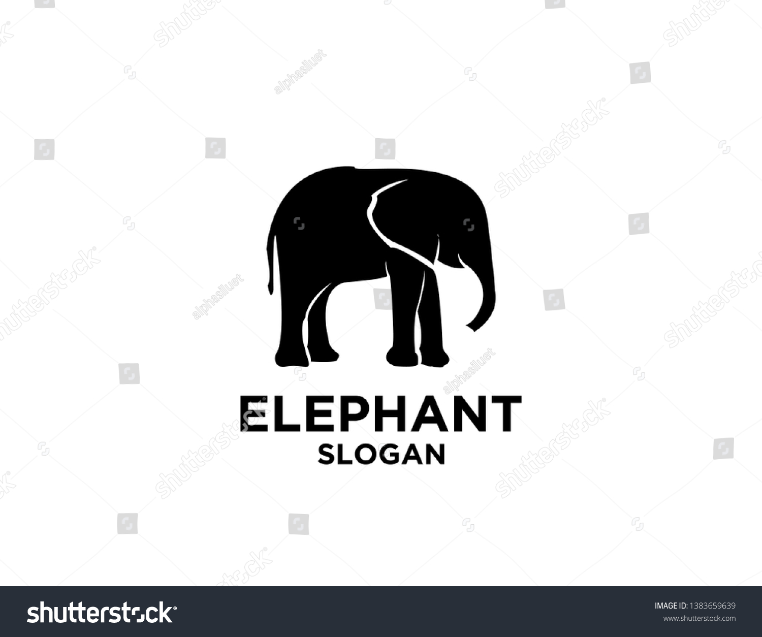 Elephant Black Logo Icon Designs Vector Stock Vector (Royalty Free ...