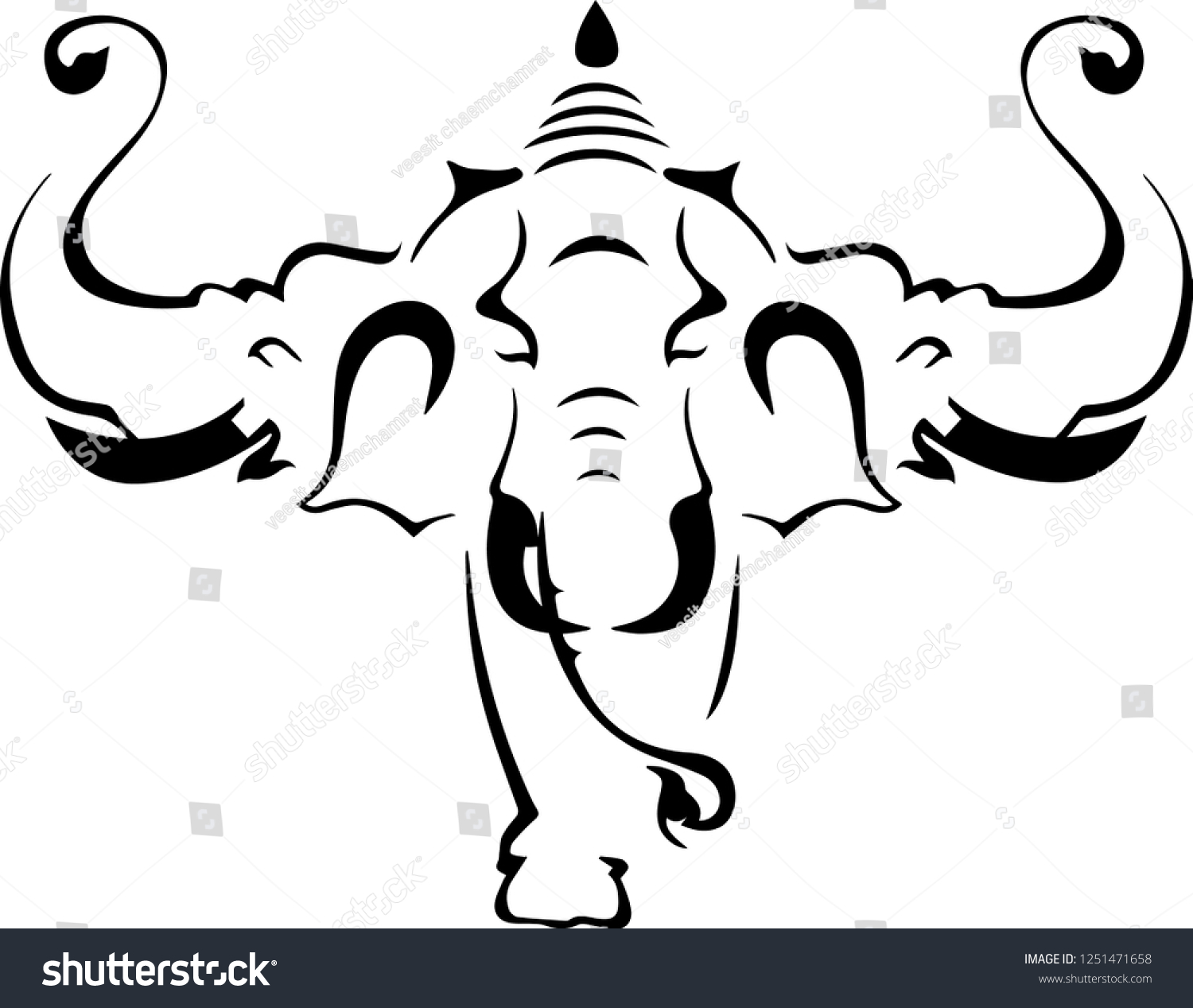 SVG of elephant erawan vector  svg