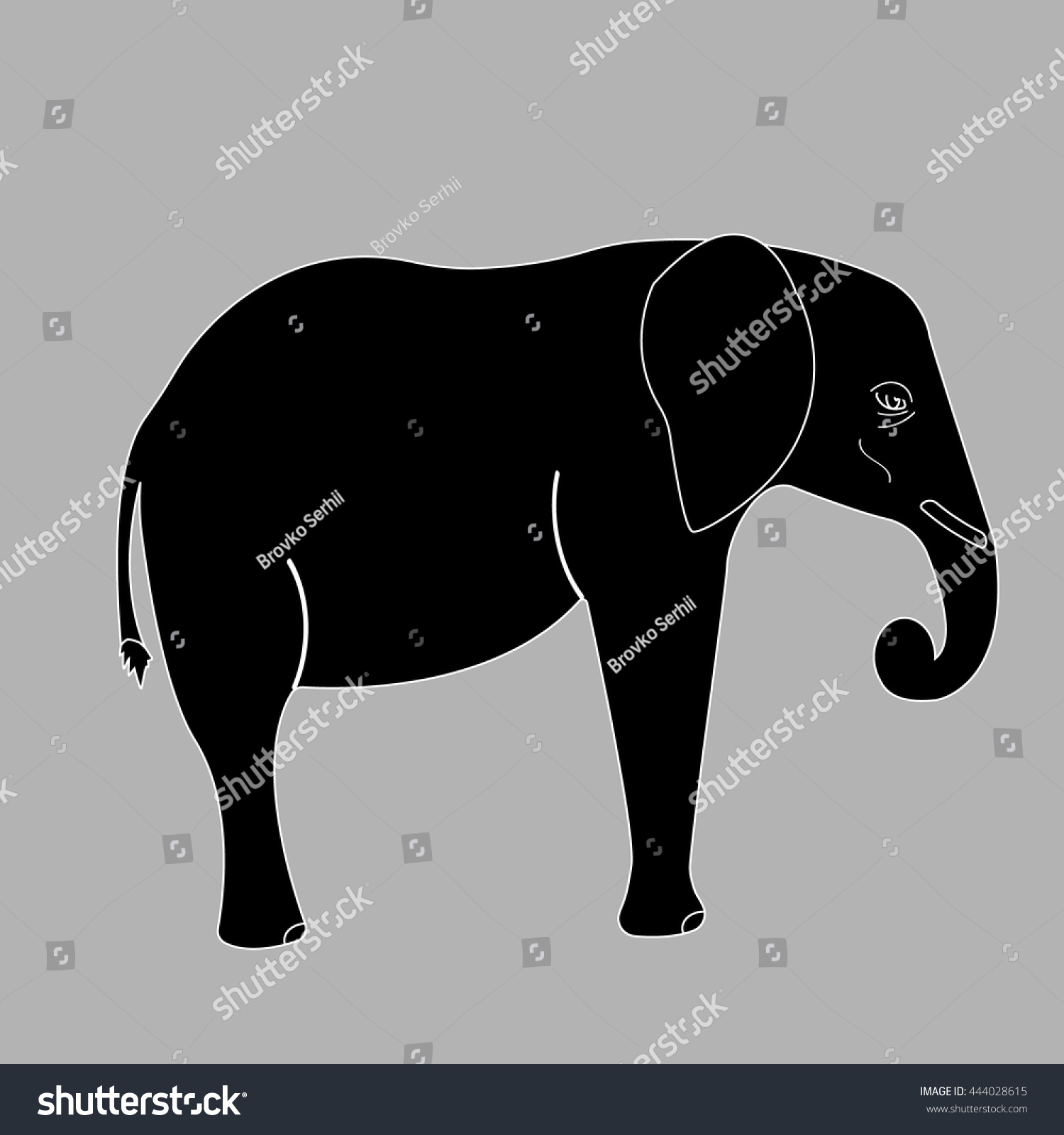 Elephant Icon Stock Vector 444028615 - Shutterstock
