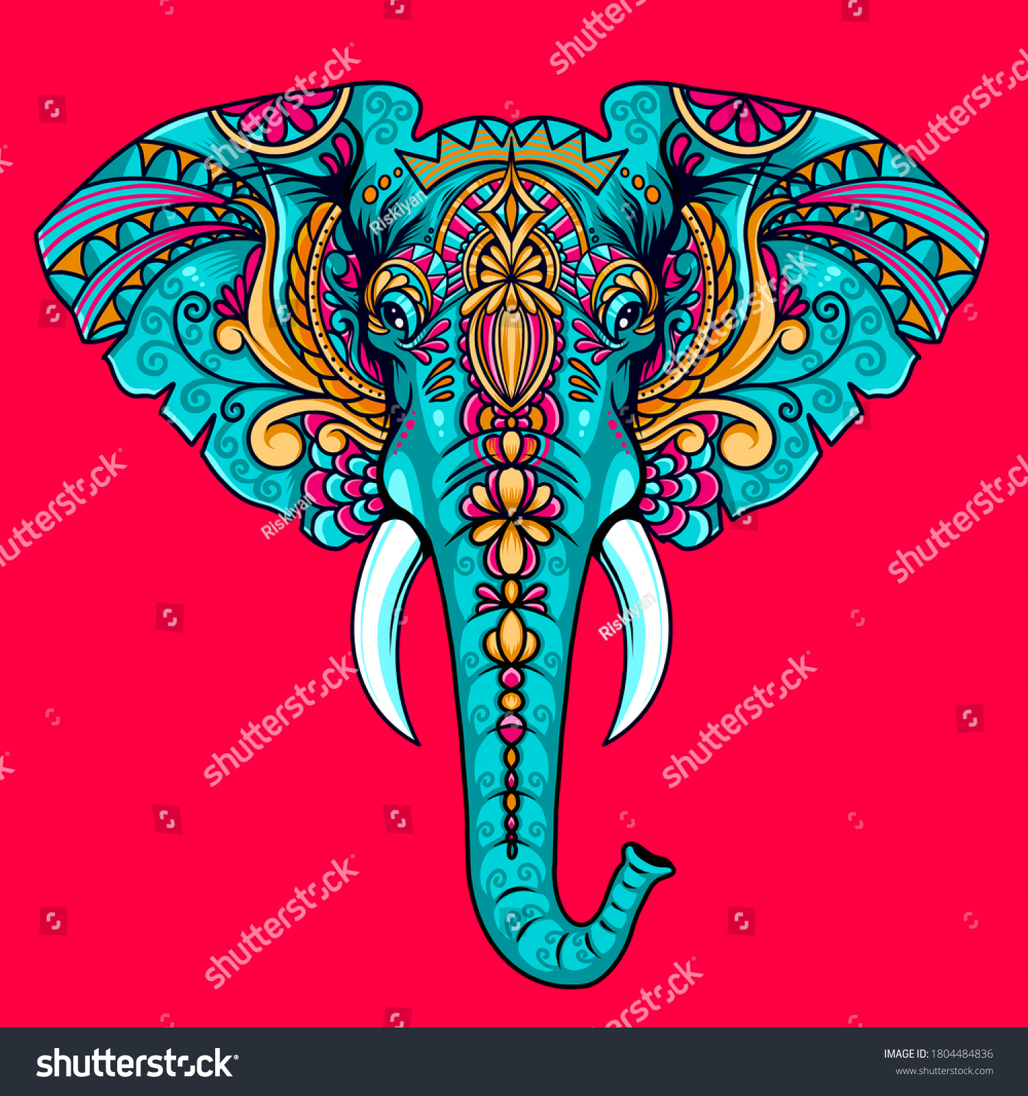 SVG of elephant mandala decoration design vector  svg