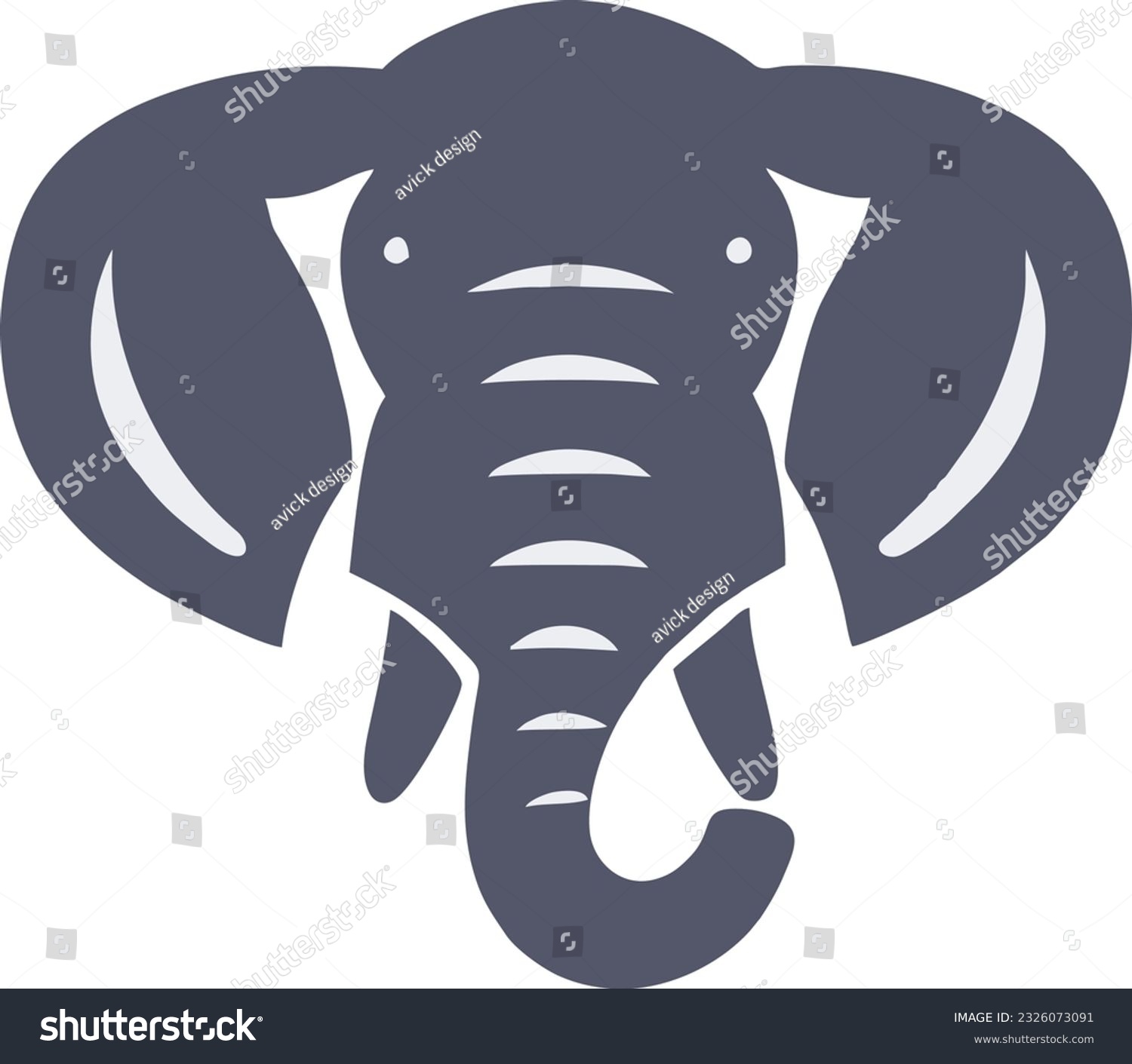 SVG of Elephant sign logo design, Elephant badge emblem vector icon, Vector illustration 3 svg