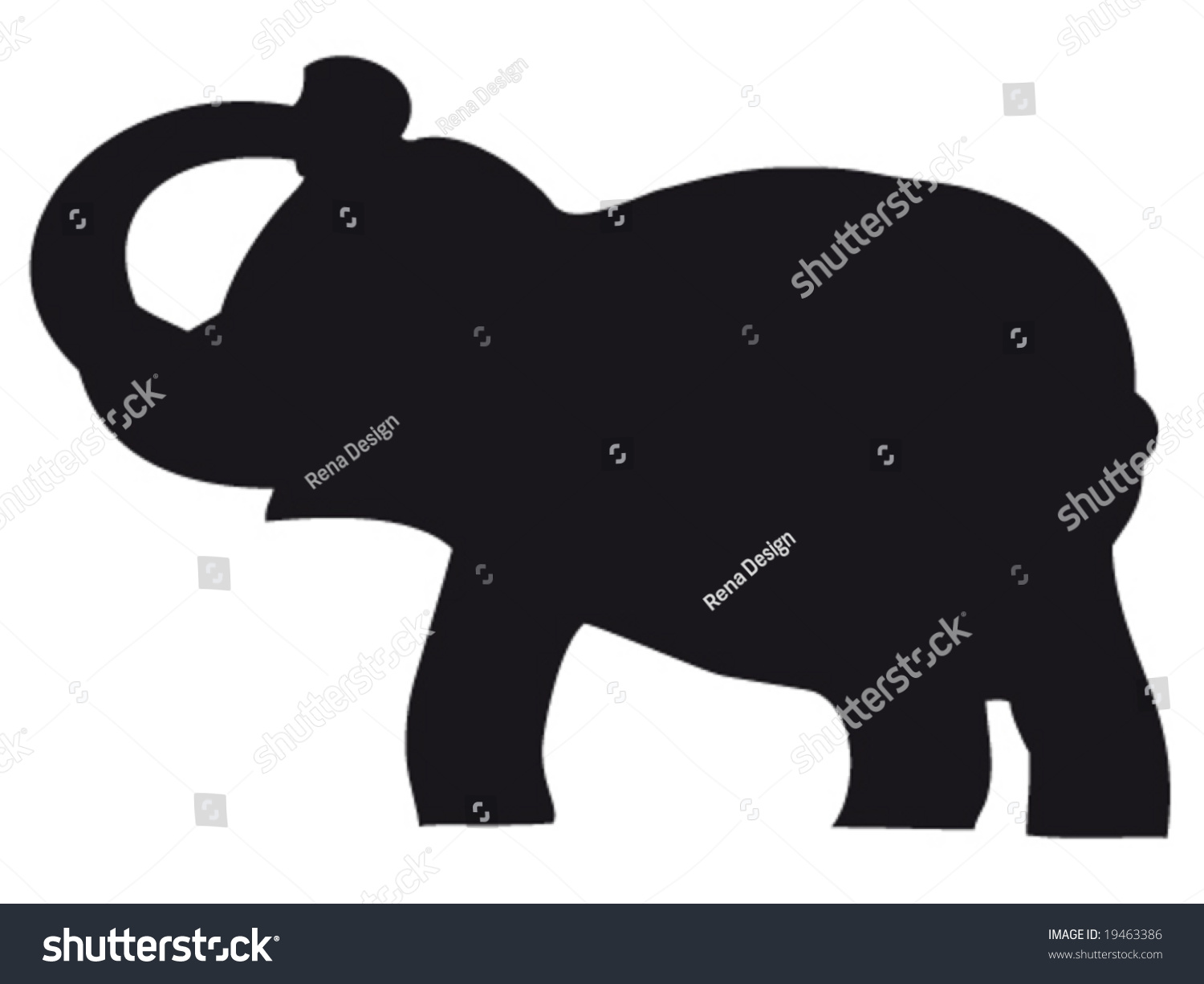 Elephant Silhouette Stock Vector 19463386 - Shutterstock