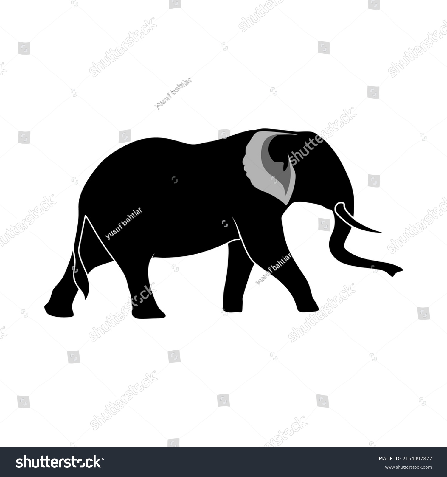 Elephant Silhouette Logo Icon Stock Vector (royalty Free) 2154997877 