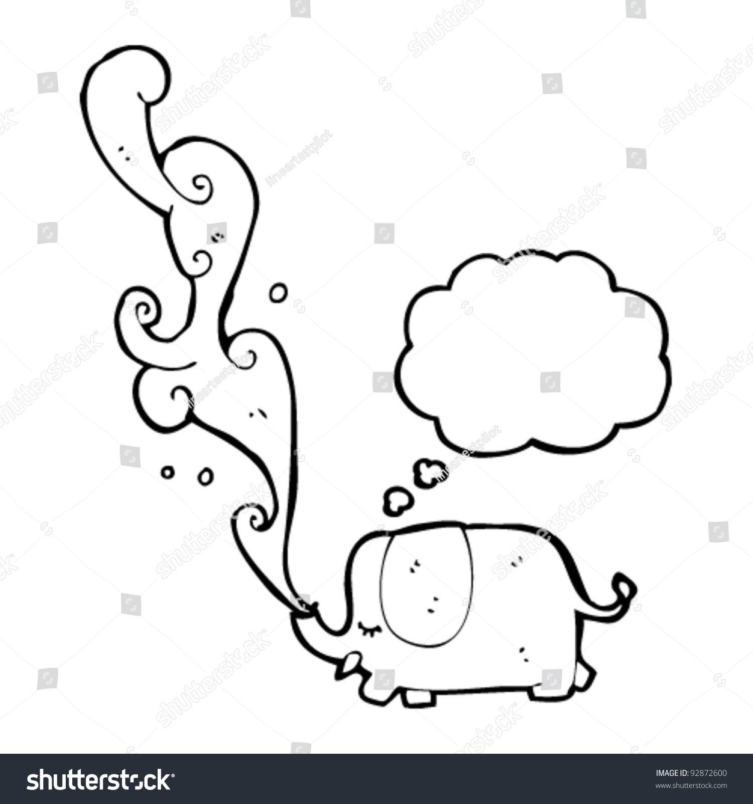 Elephant Squirting Water Cartoon Stock Vector Royalty Free Shutterstock