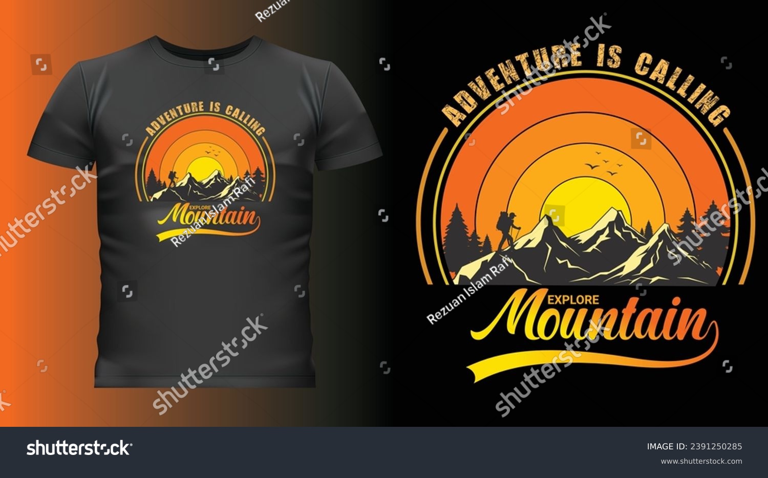 SVG of Elevate your hiking experience with our Adventure T-shirt design. svg